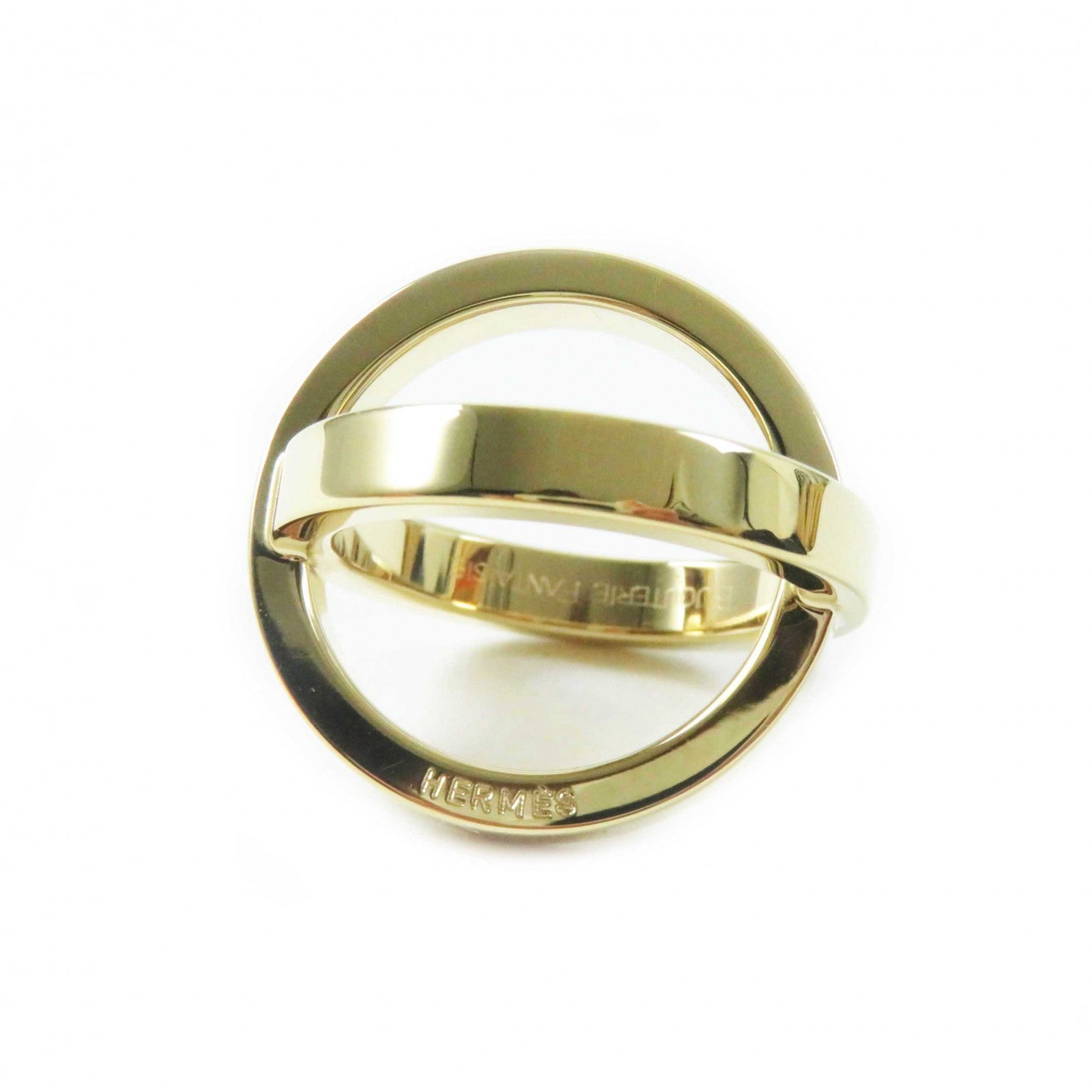 Hermes Gold Plated Scarf Ring