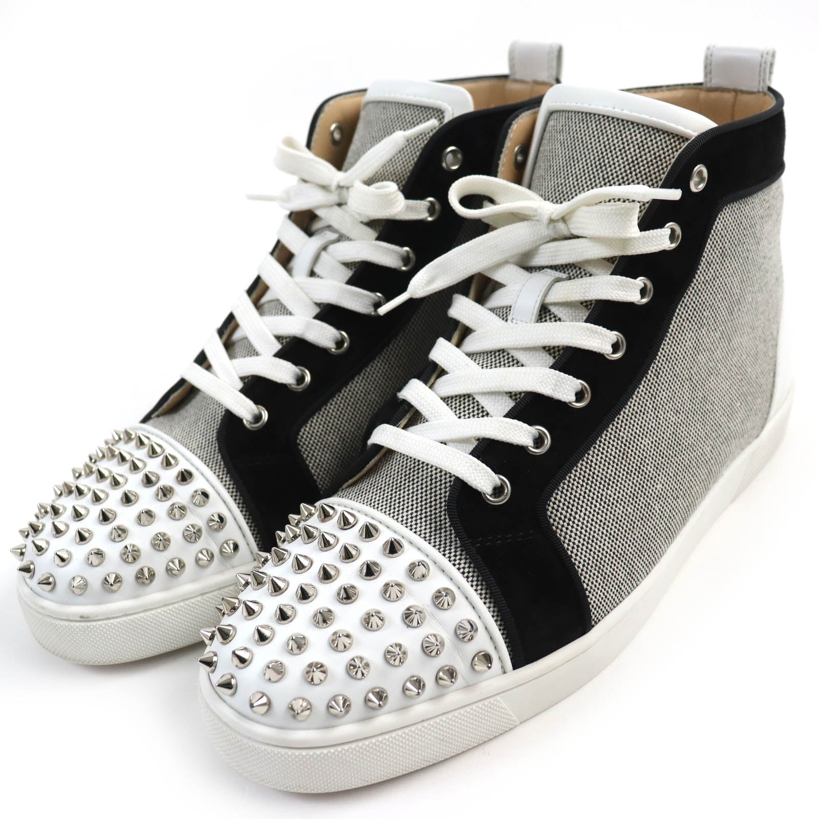 Christian Louboutin Lewis Flat Logo Metal Spike Sneakers