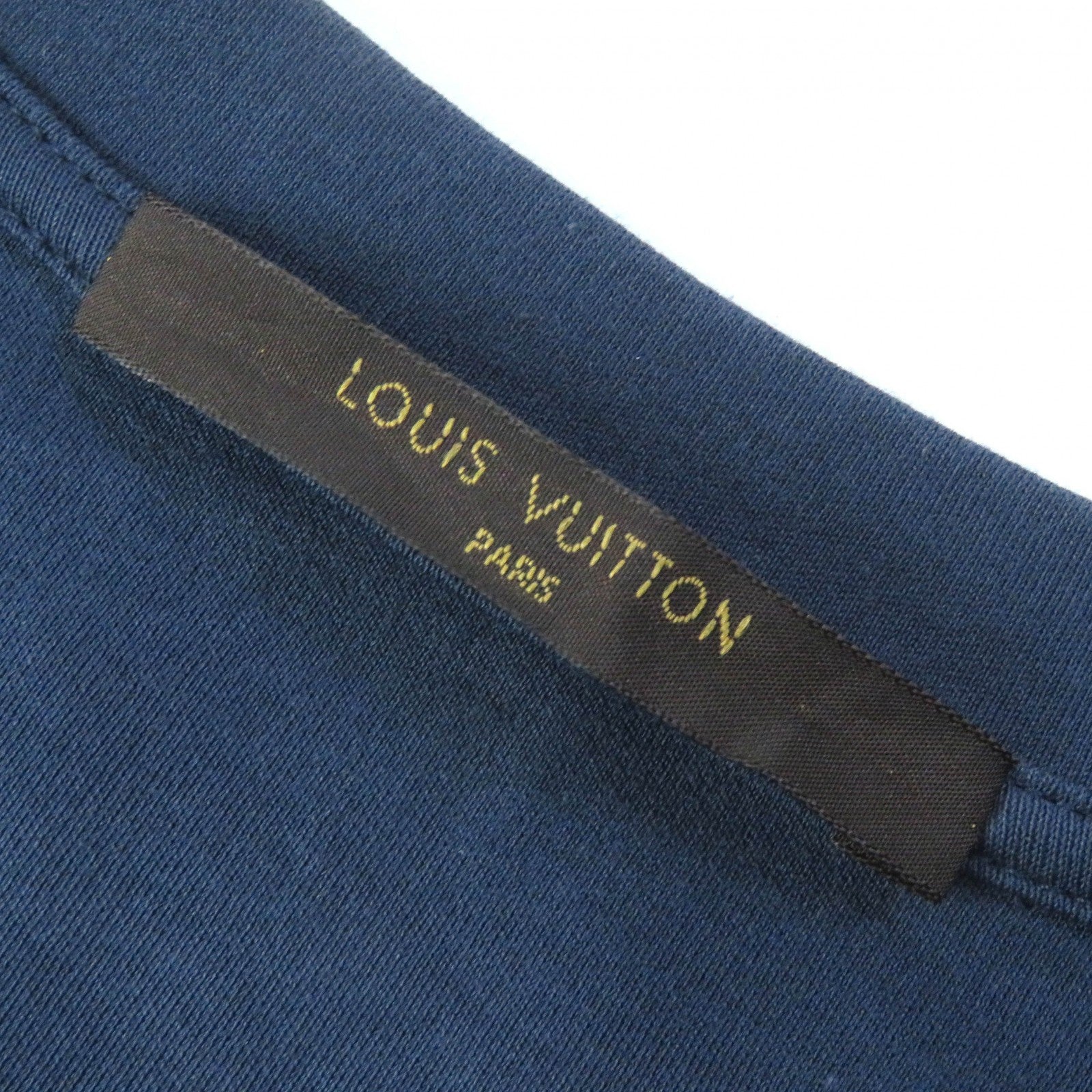 Louis Vuitton Embroidered Logo Bandana T-Shirt Navy XS