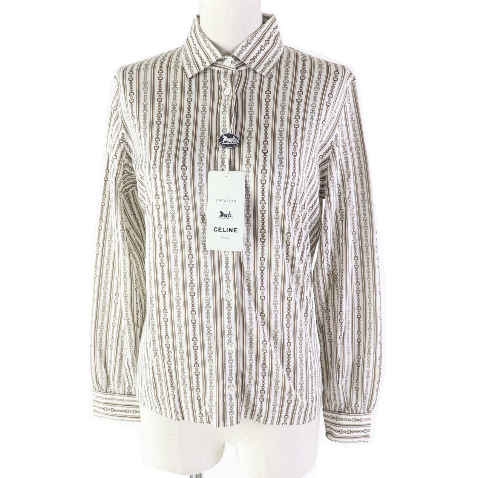 Celine Cotton Chain Pattern Shirt Women