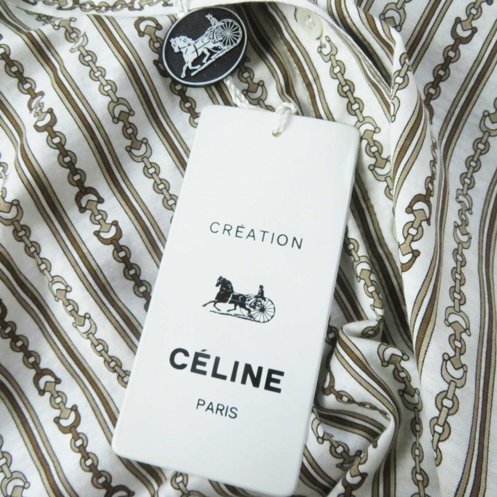 Celine Cotton Chain Pattern Shirt Women