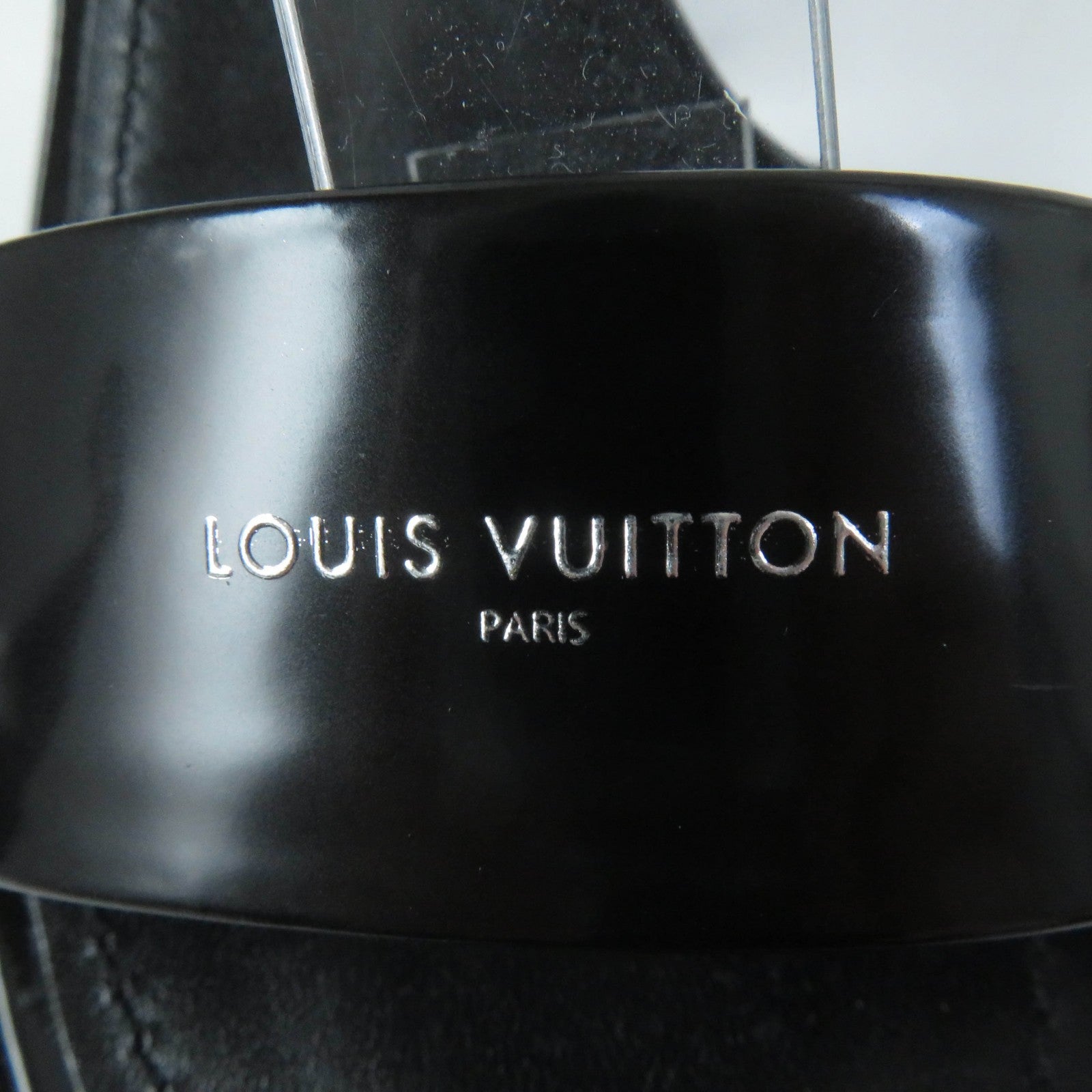 Louis Vuitton LV Logo Leather Sandals Black