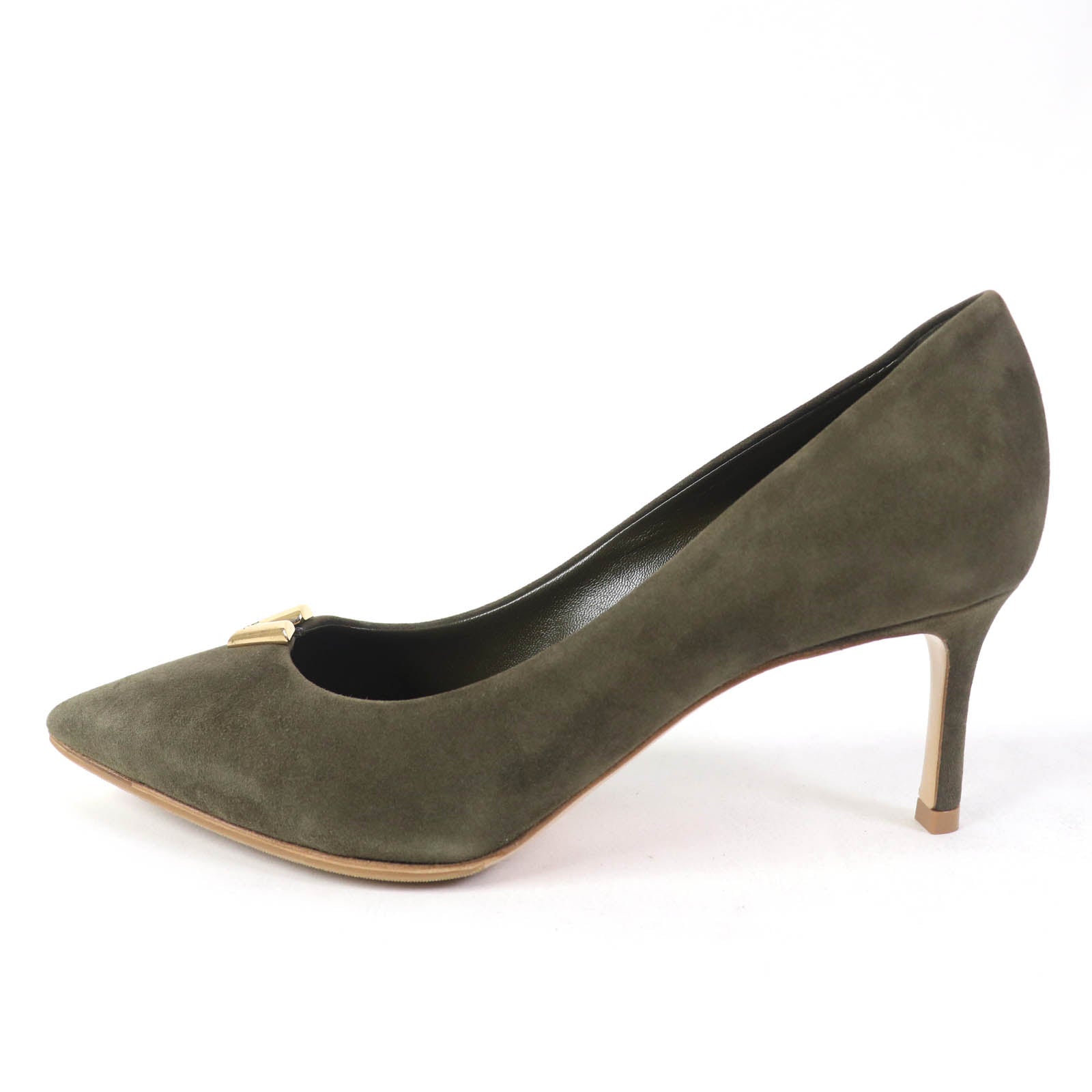 Louis Vuitton Suede Leather Pumps Khaki 37