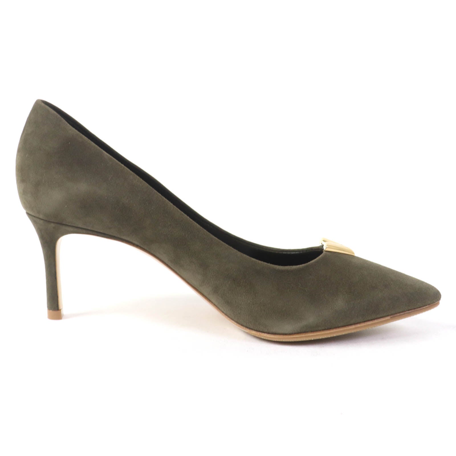 Louis Vuitton Suede Leather Pumps Khaki 37