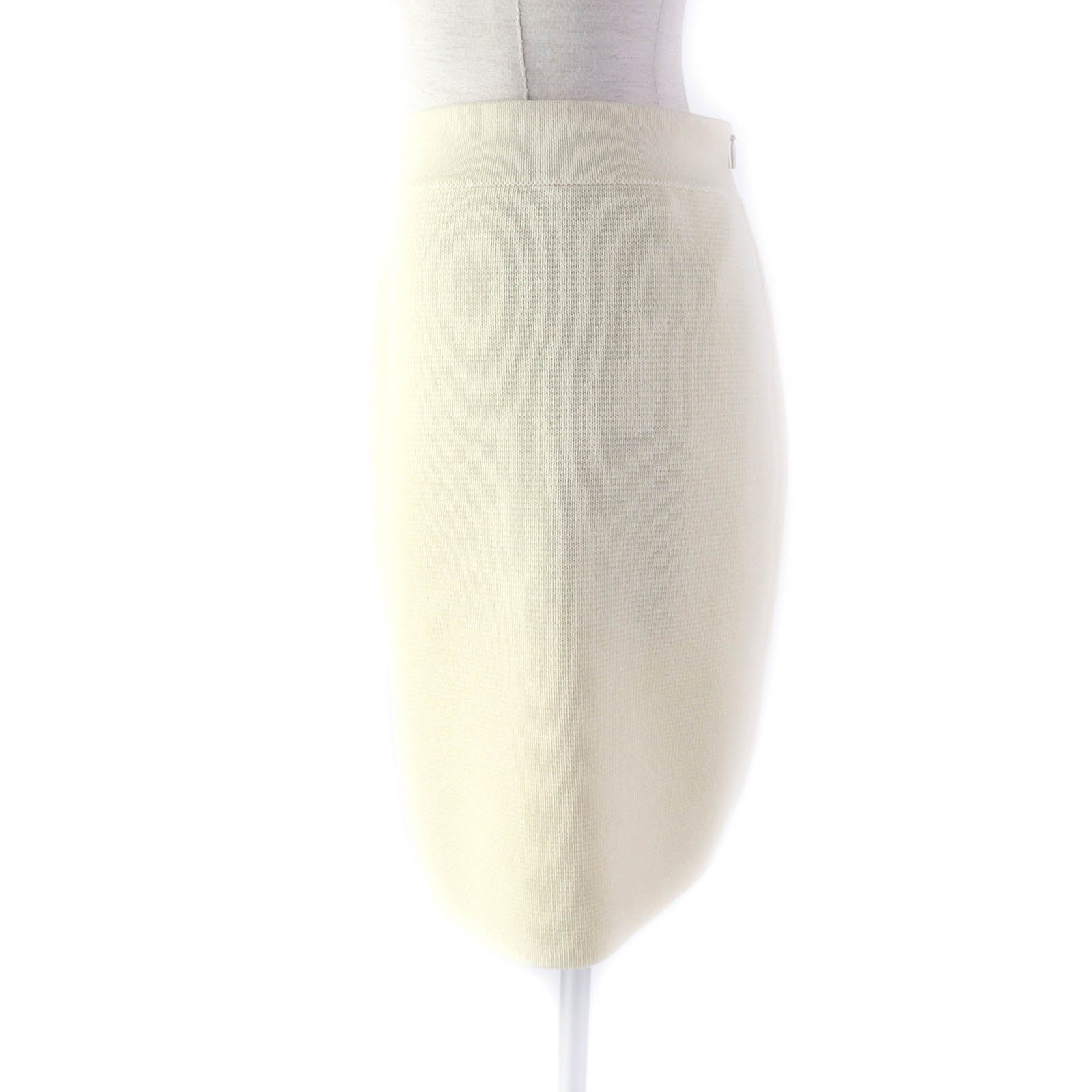 Gucci Wool Trapezoid Knit Skirt Ivory M