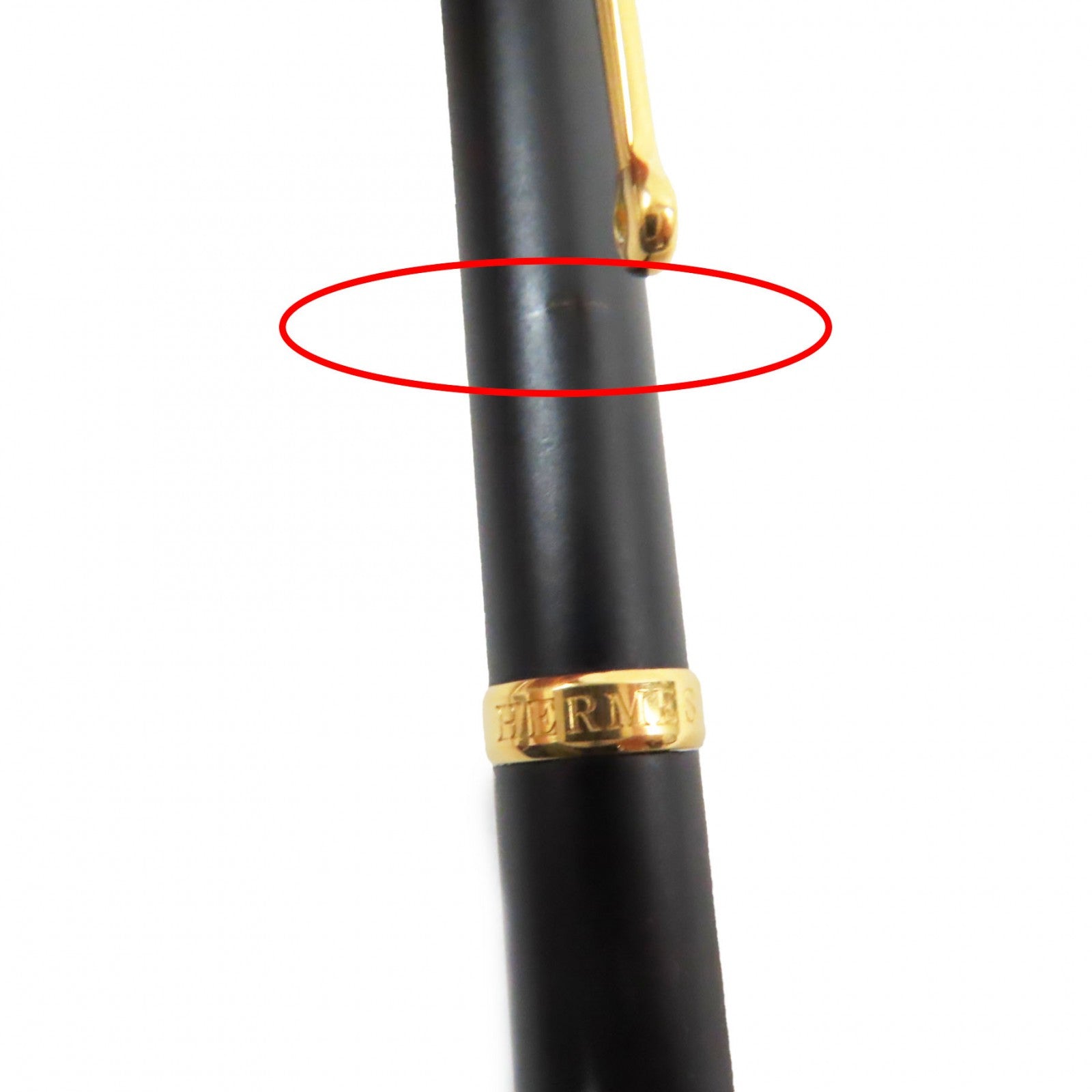 HERMES Allegro Twist Ballpoint Pen Black Gold