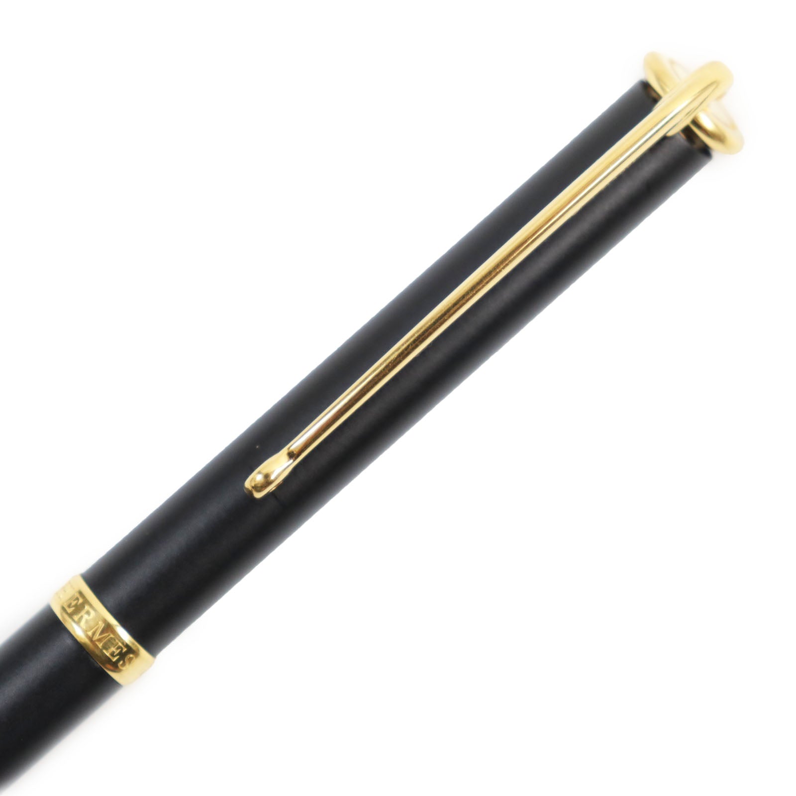 HERMES Allegro Twist Ballpoint Pen Black Gold