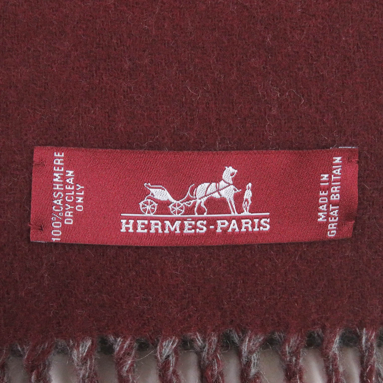 HERMES Cashmere Bicolor Shawl Scarf