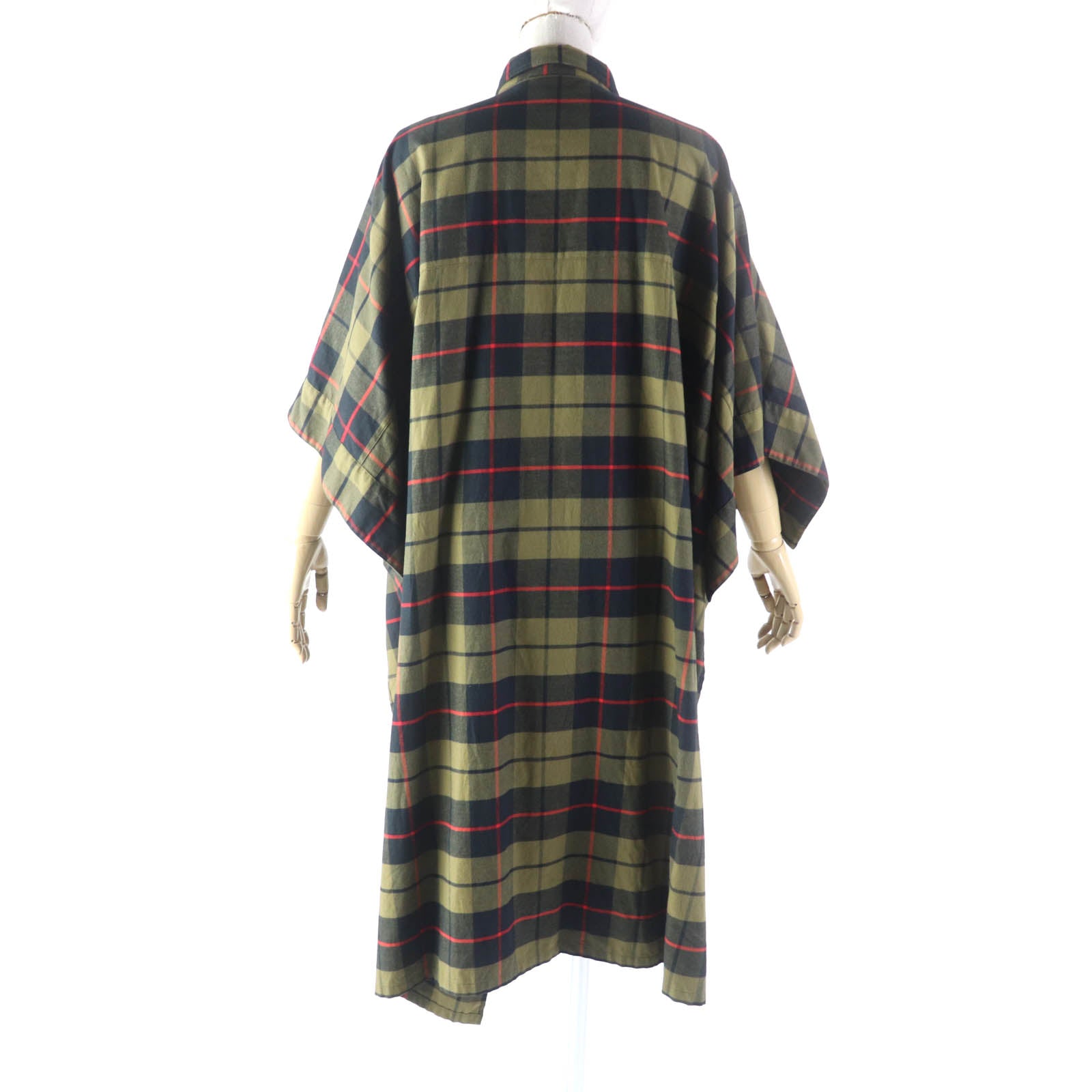 Burberry TB Logo Check Poncho Khaki S/M