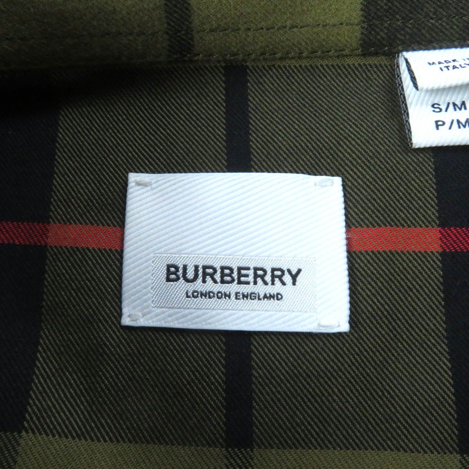 Burberry TB Logo Check Poncho Khaki S/M