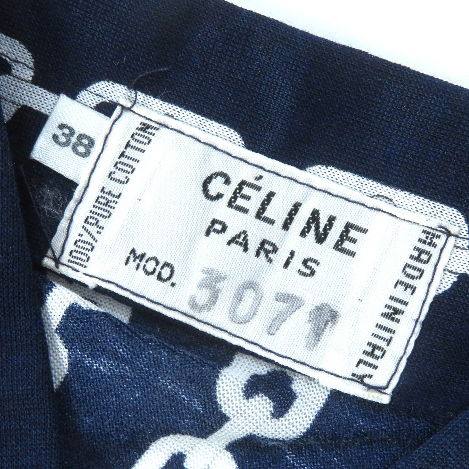 Celine Cotton Triomphe Chain Long Sleeve Shirt