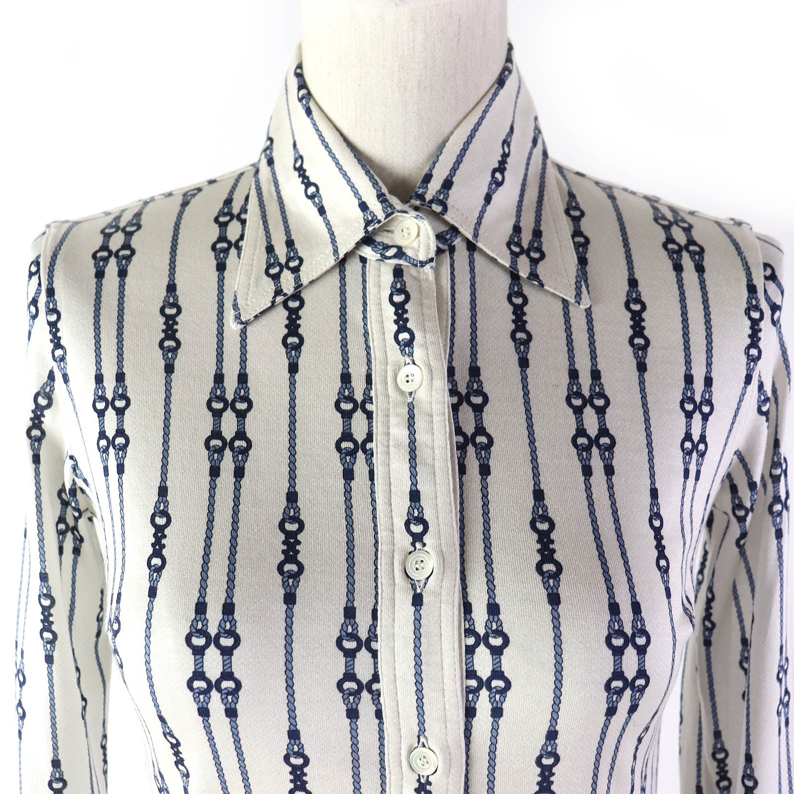 Celine Cotton Bit Rope Pattern Shirt