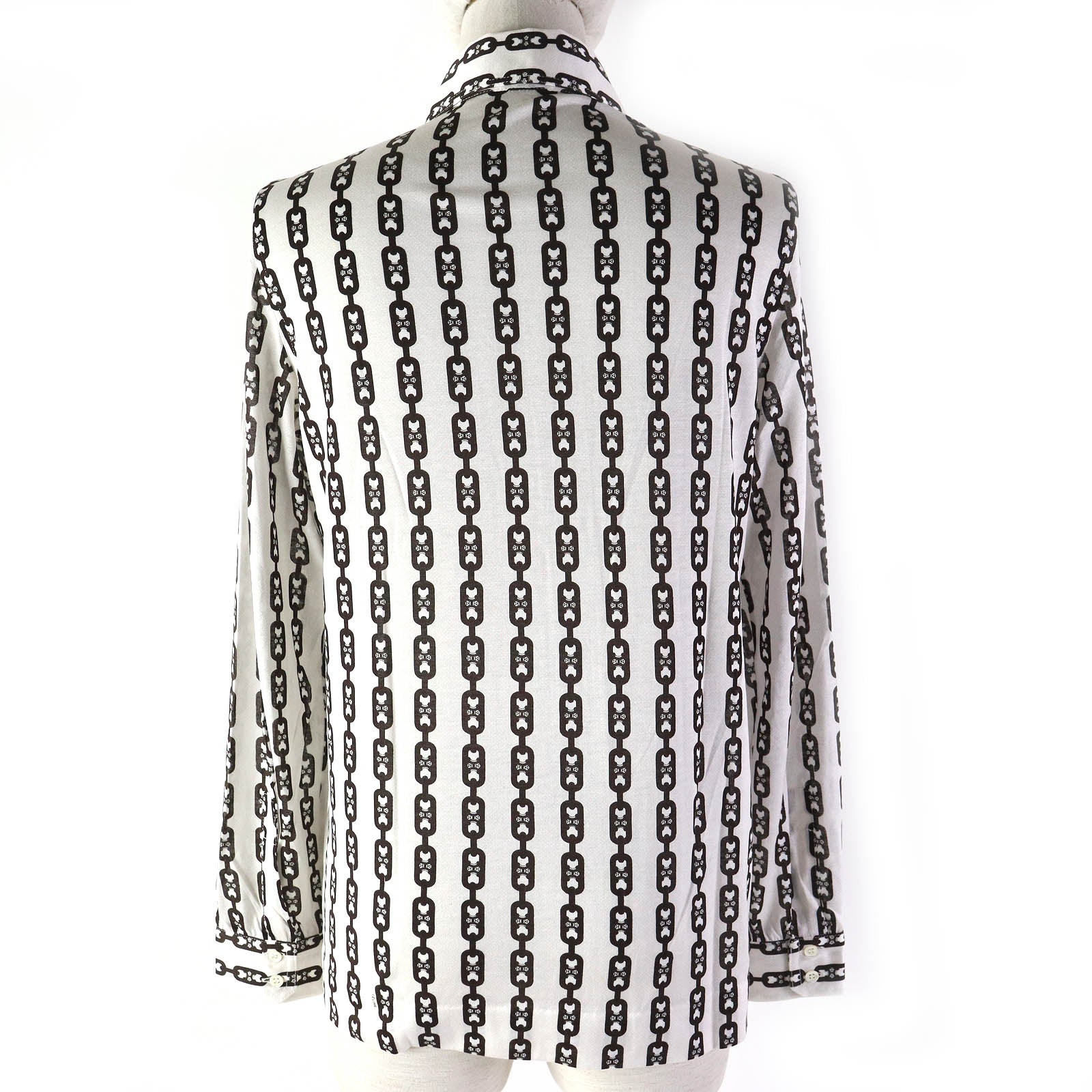 Celine Cotton Triomphe Chain Long Sleeve Shirt