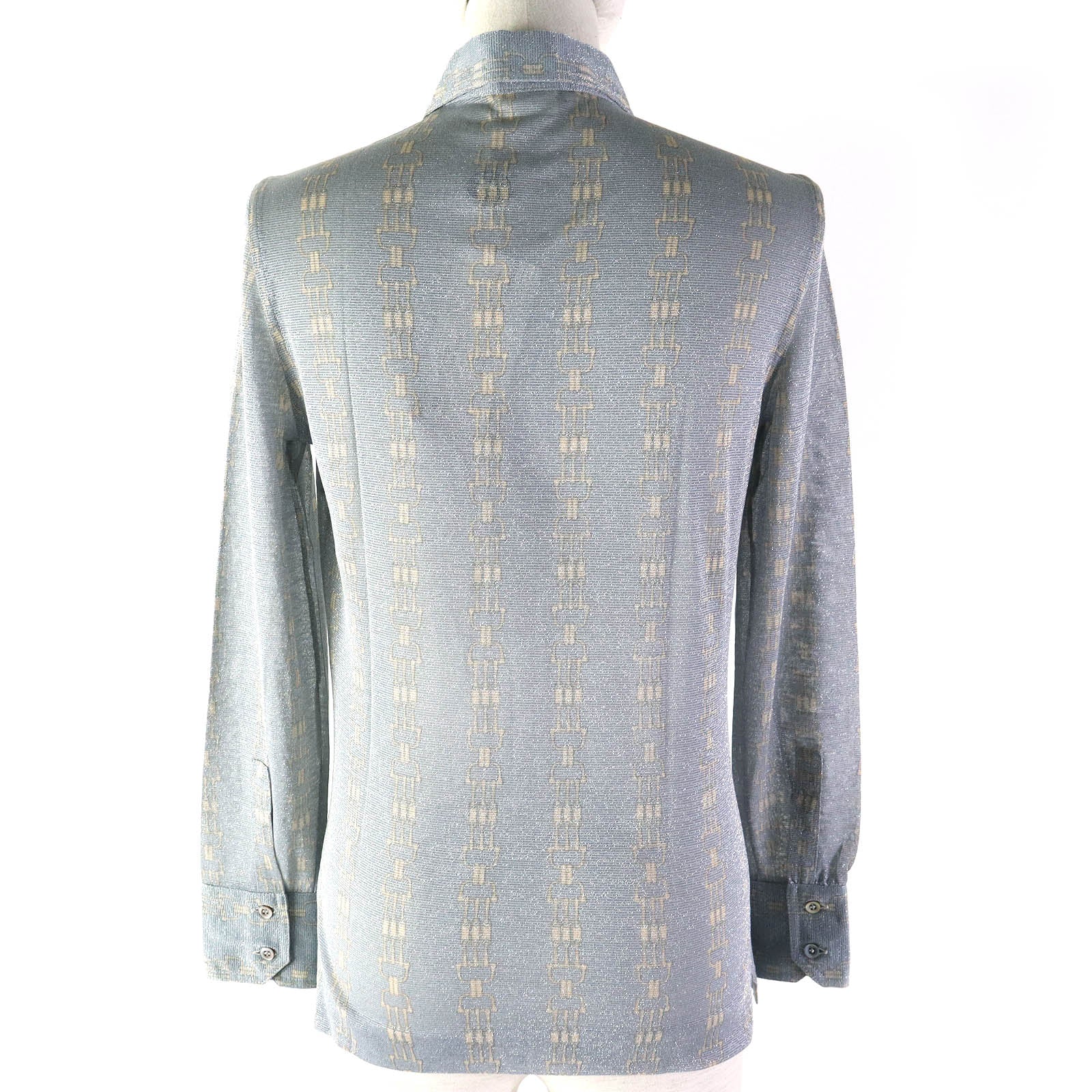 Celine Chain Pattern Glitter Long Sleeve Shirt Women