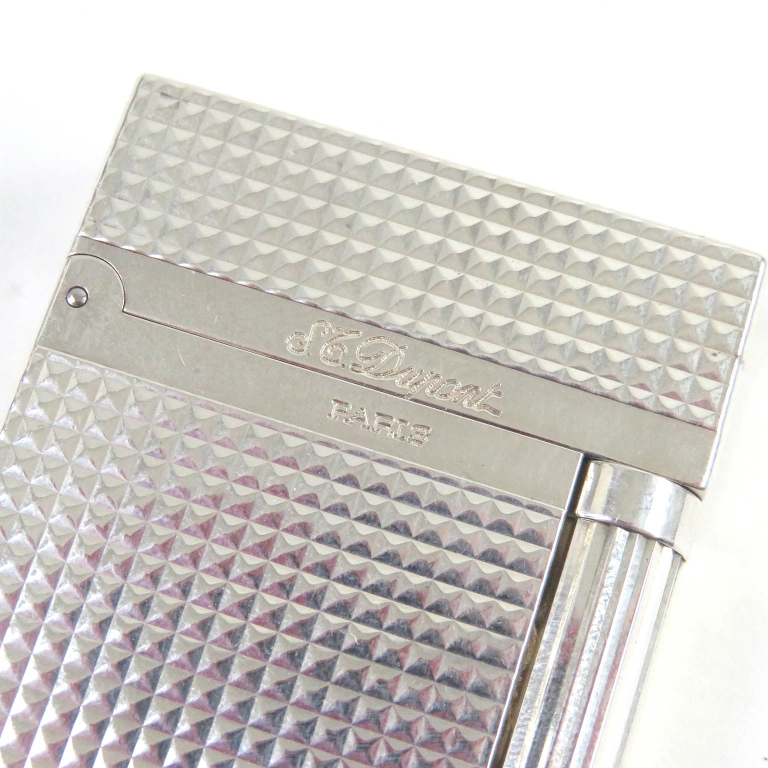 Dupont Line 2 Diamond Head Lighter Silver