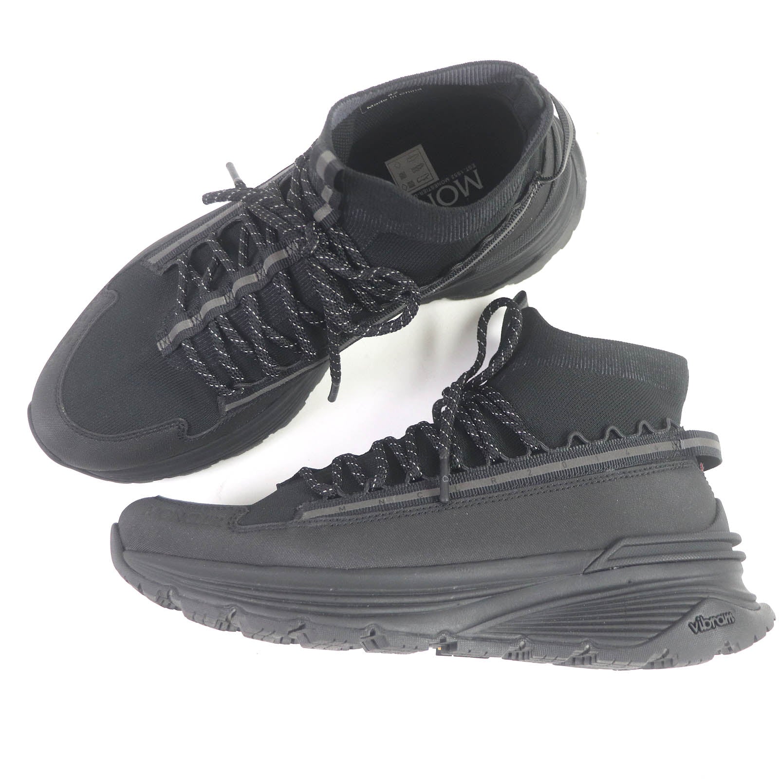 Moncler Runner Vibram Sole Sneakers Black 42