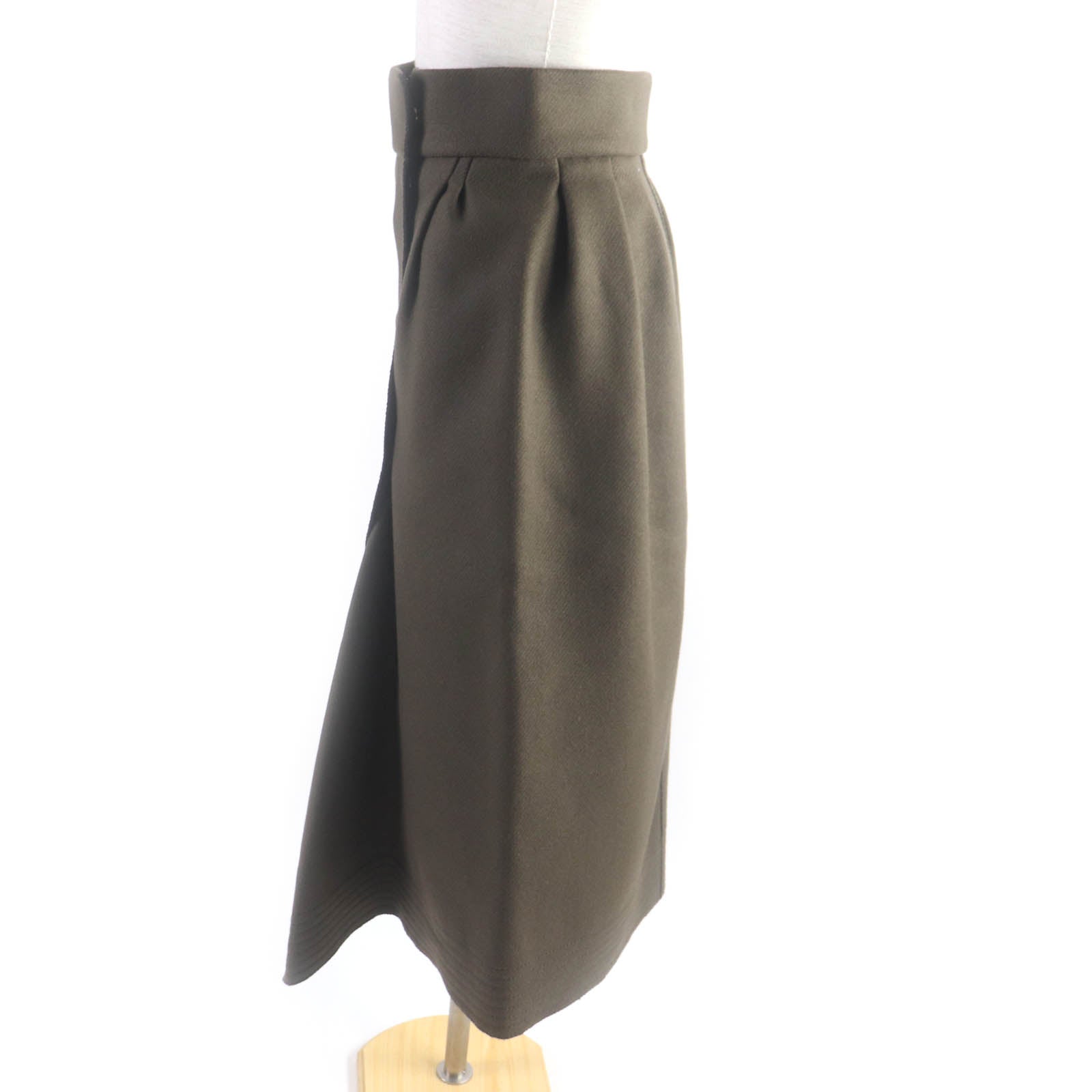 Moncler GONNA Wool Nylon Skirt Khaki Women