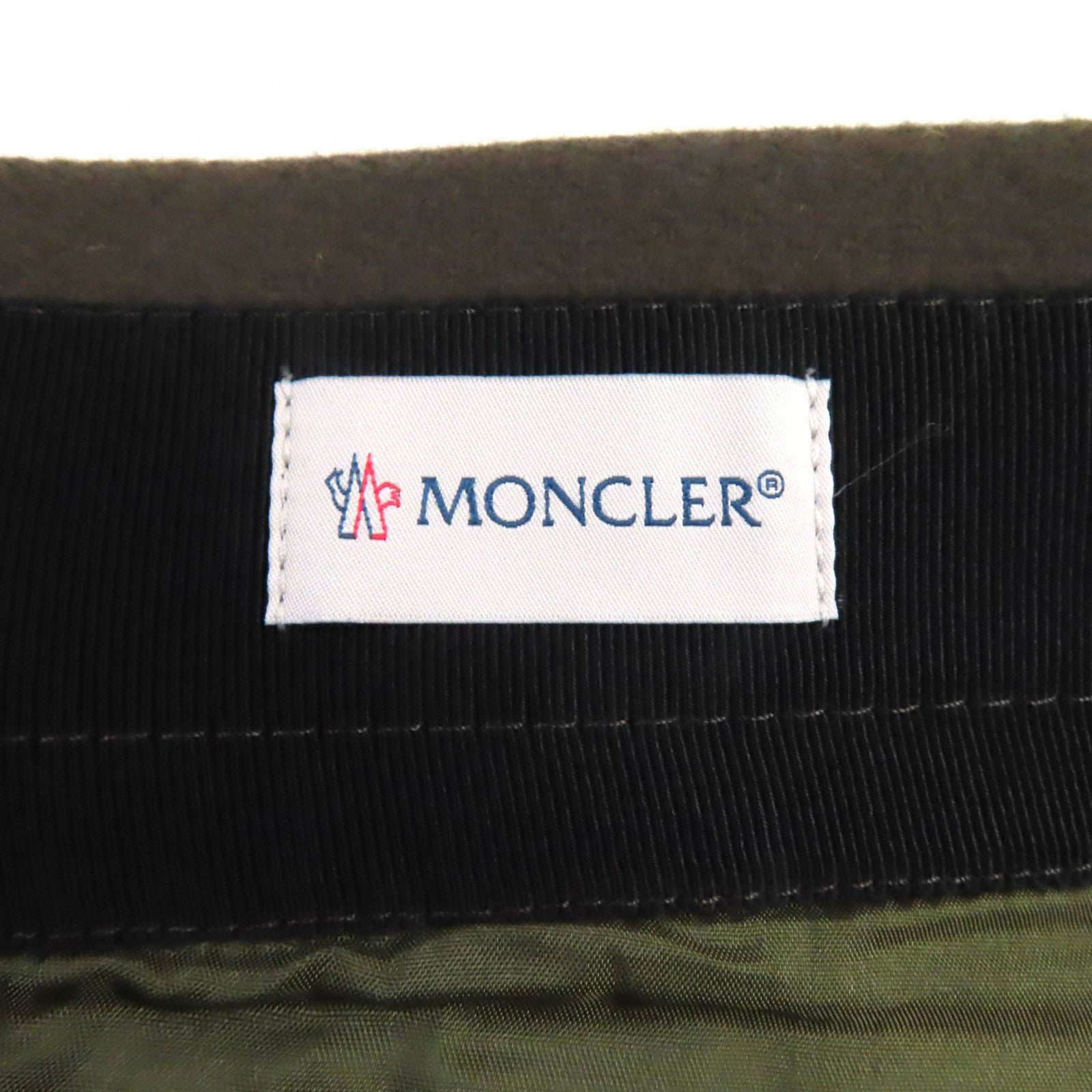 Moncler GONNA Wool Nylon Skirt Khaki Women