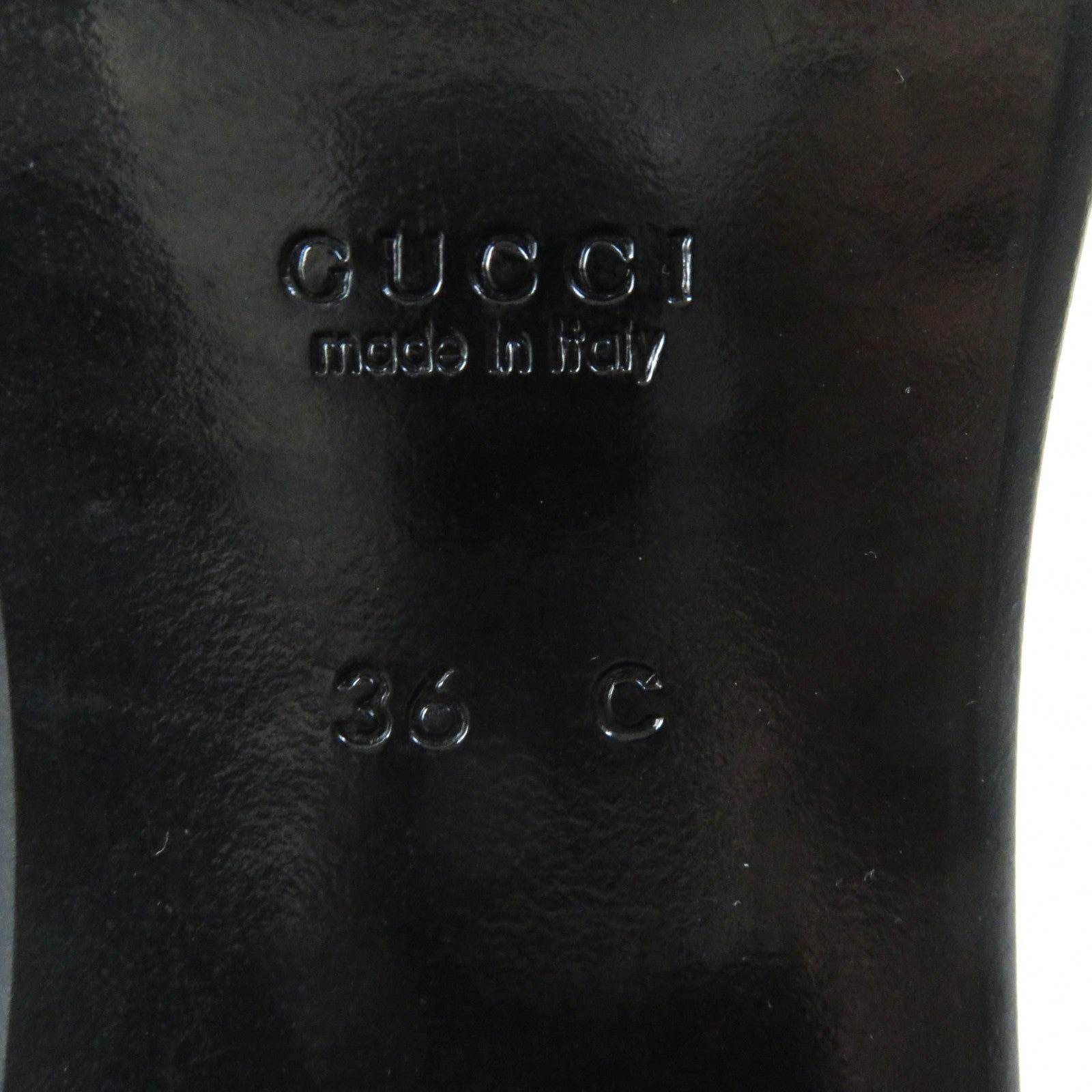 GUCCI Leather Pumps Black 36 Women