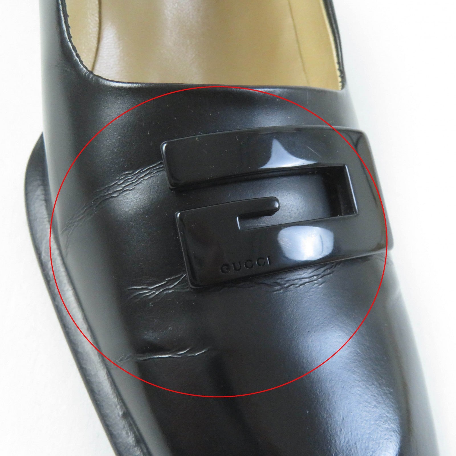 GUCCI Leather Pumps Black 36 Women