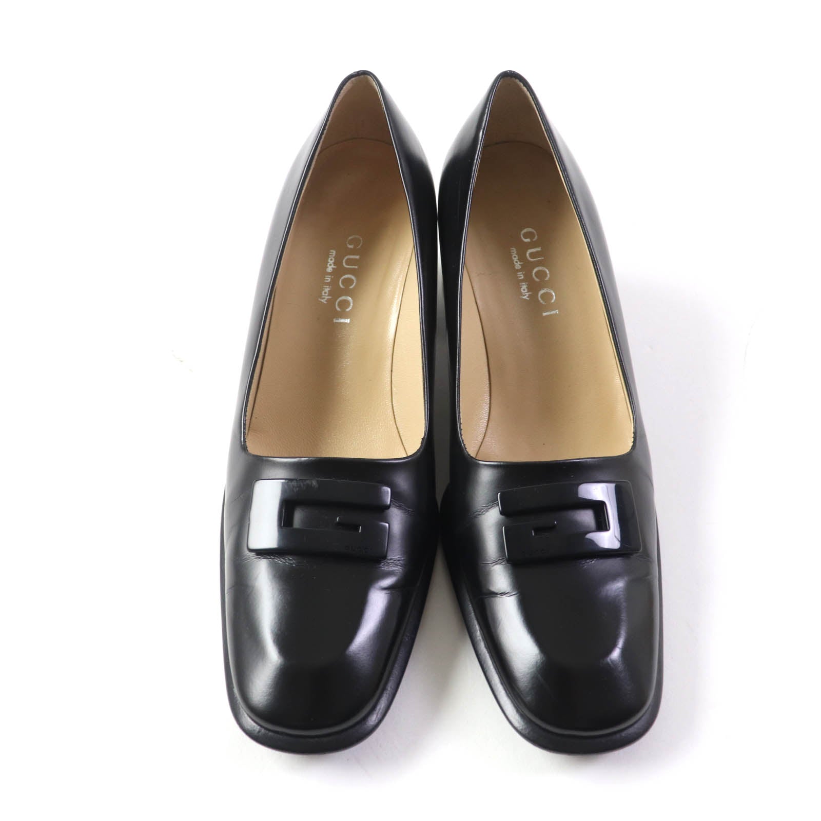 GUCCI Leather Pumps Black 36 Women