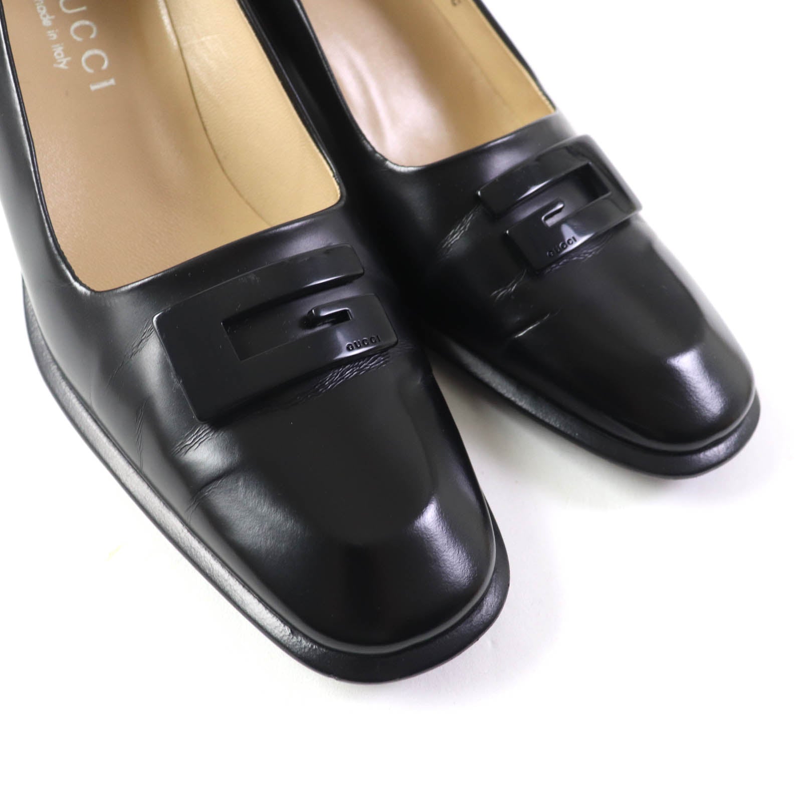 GUCCI Leather Pumps Black 36 Women