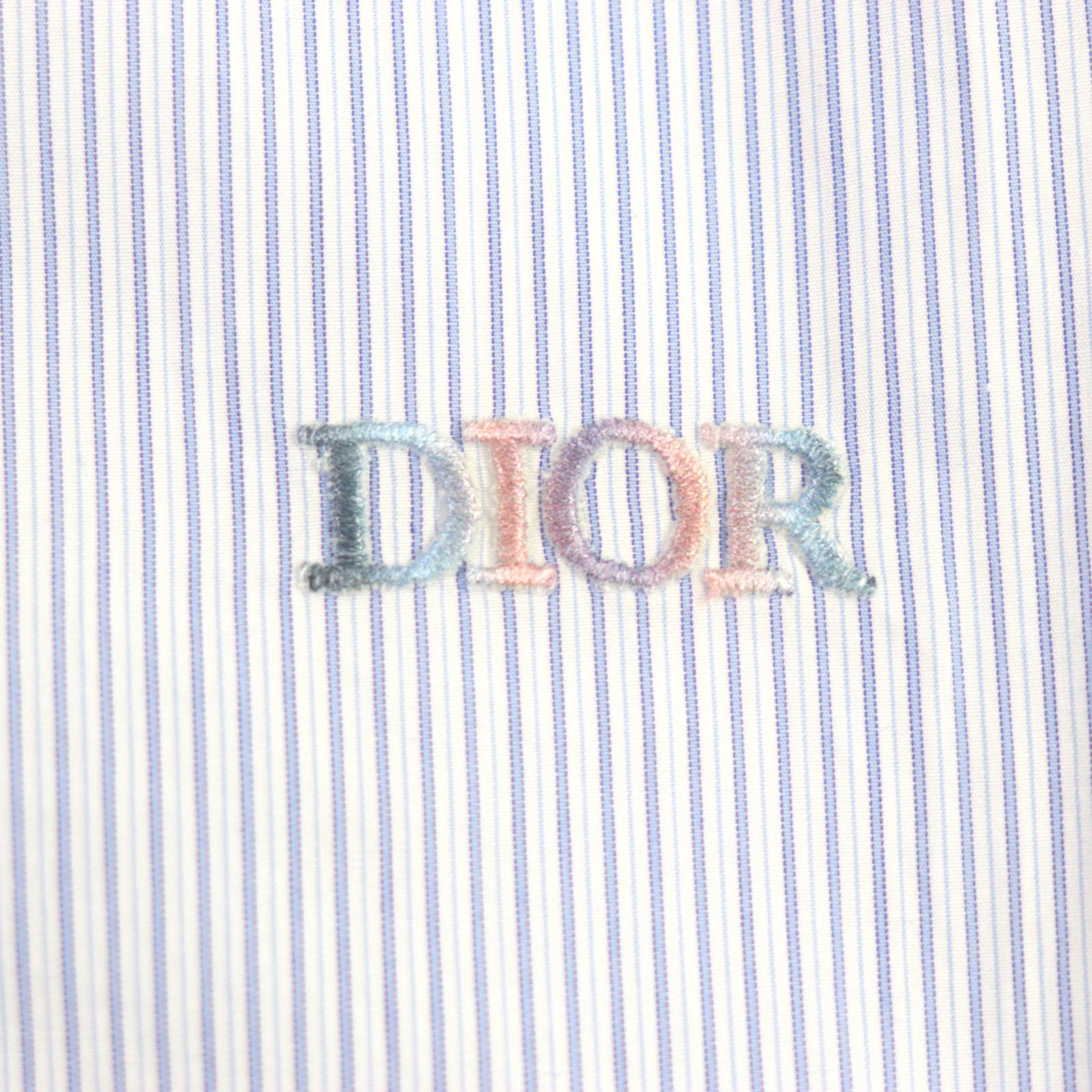 Dior Cotton Stripe Logo Embroidery Shirt