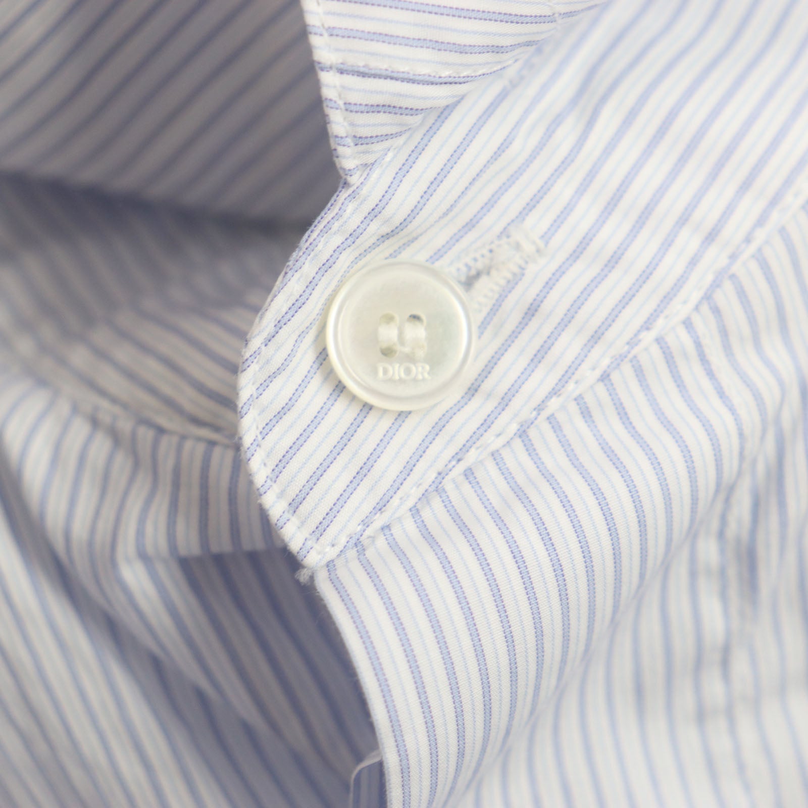 Dior Cotton Stripe Logo Embroidery Shirt