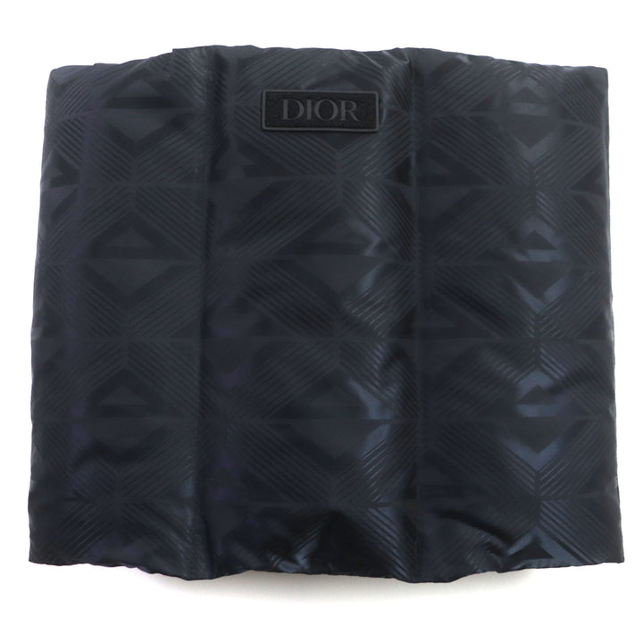 DIOR CD Diamond Mirror Jesky Down Jacket with Logo Patch Scarf Black