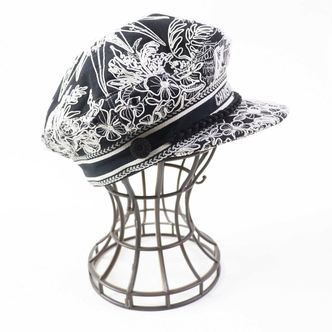 Dior Cotton Sailor Cap Floral Embroidery