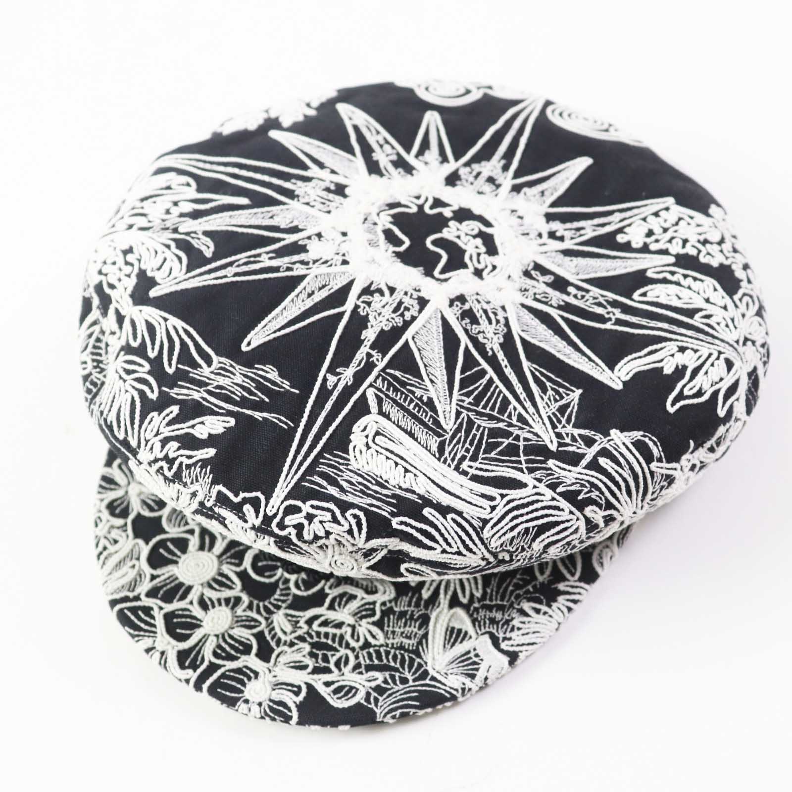 Dior Cotton Sailor Cap Floral Embroidery