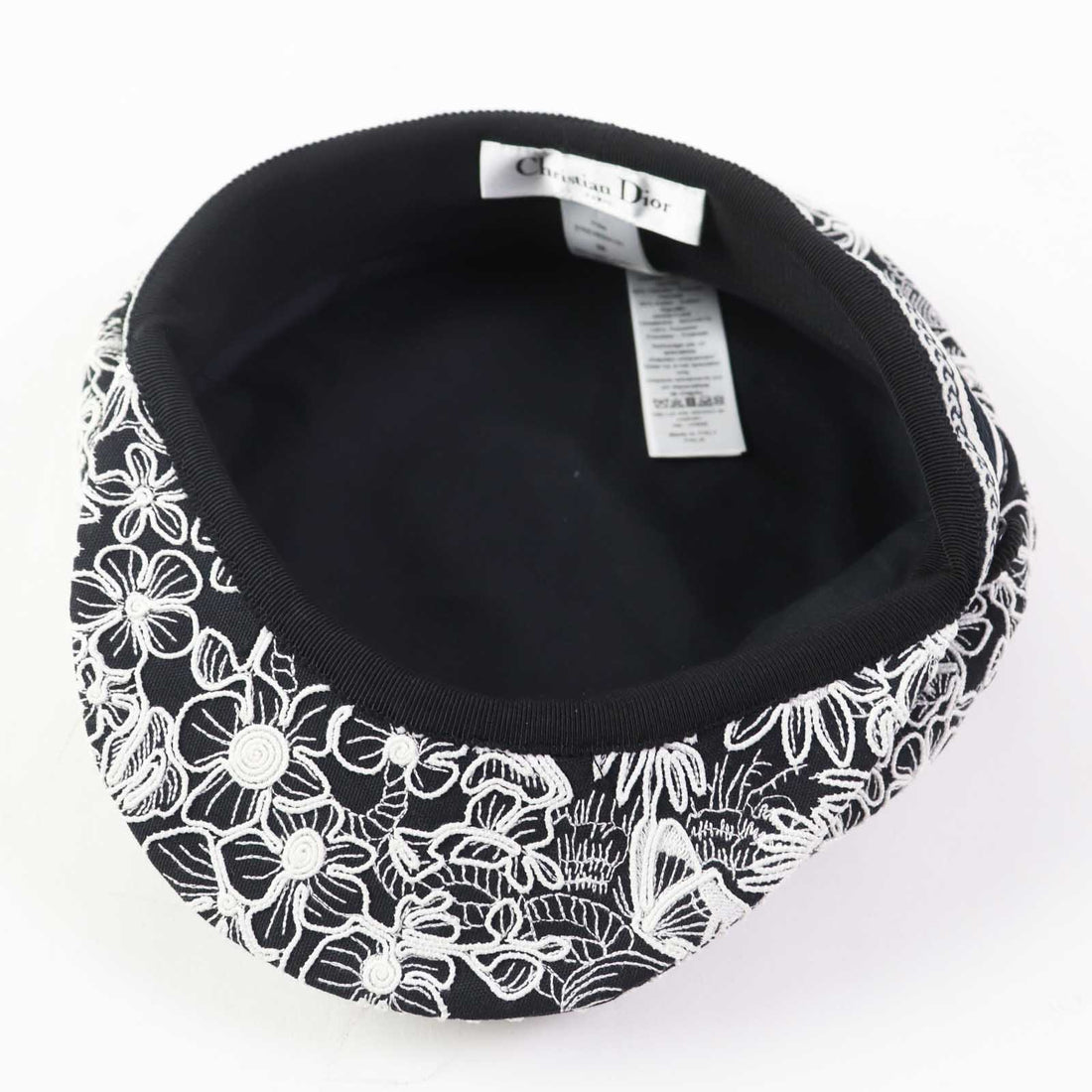 Dior Cotton Sailor Cap Floral Embroidery