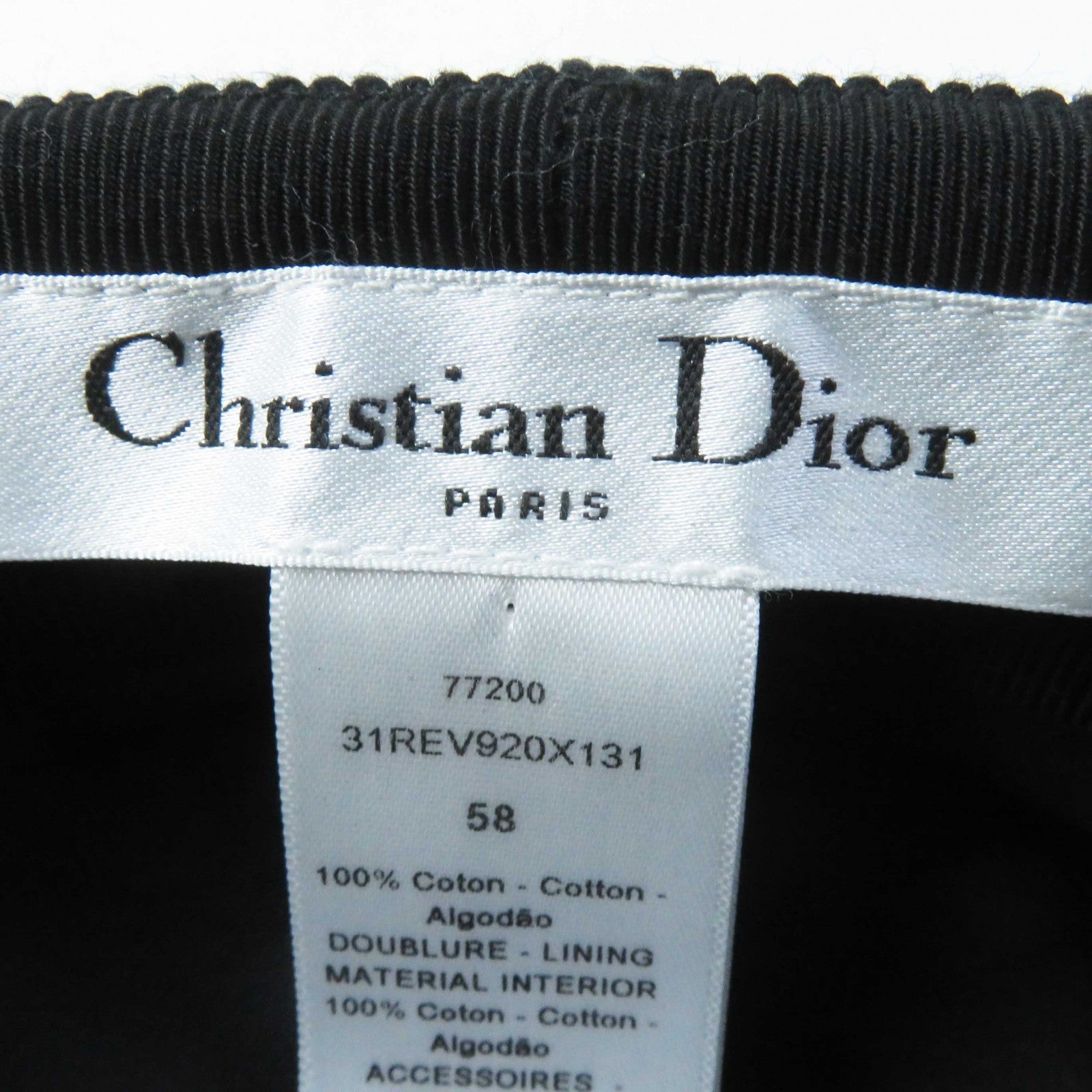 Dior Cotton Sailor Cap Floral Embroidery