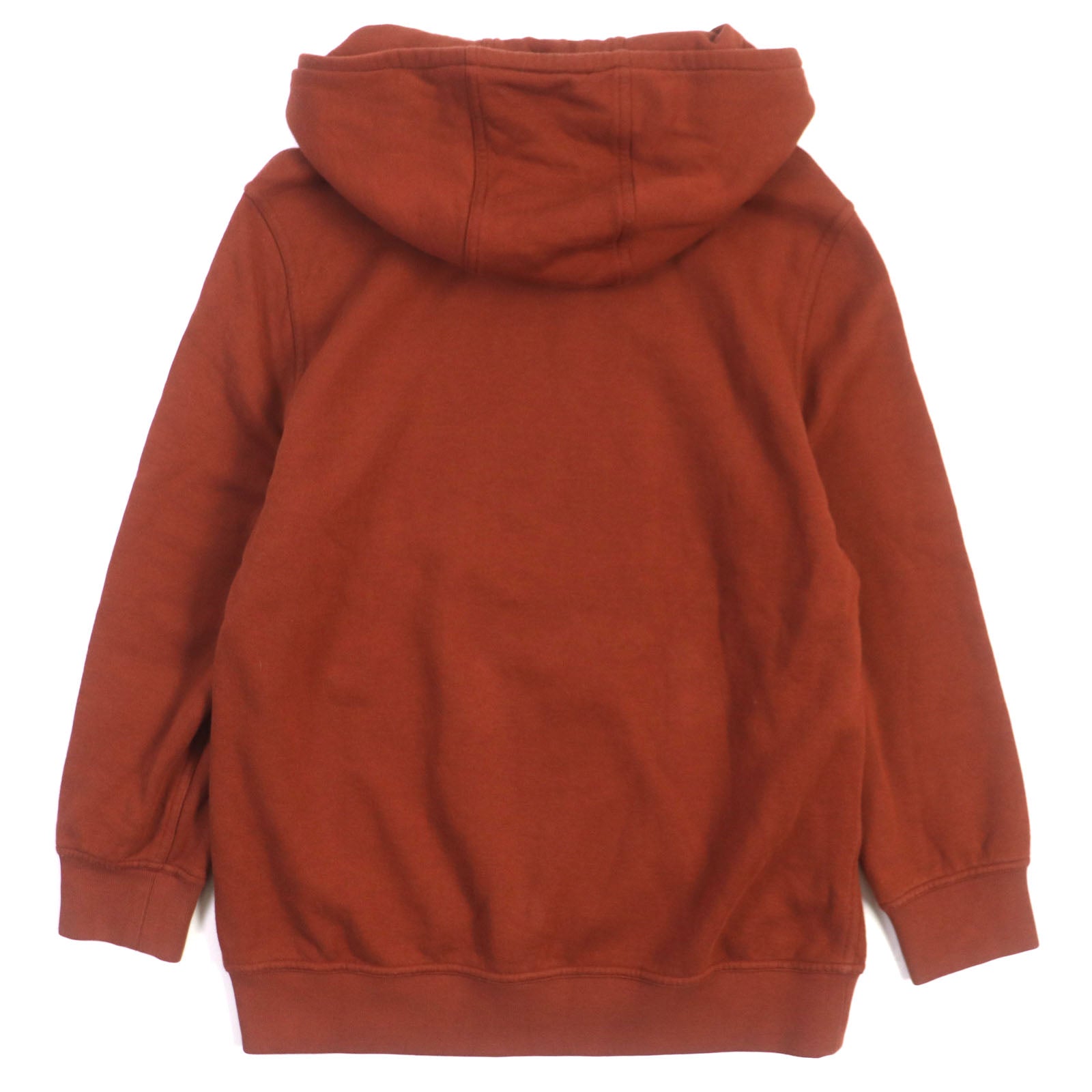 HERMES Cotton Hooded Sweater Red Brown XS