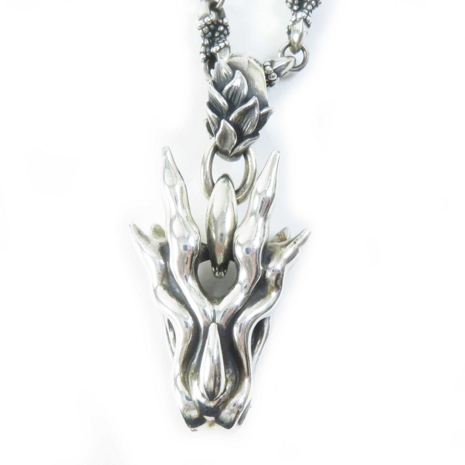 SV925 God Pendant Twisted Claw Necklace