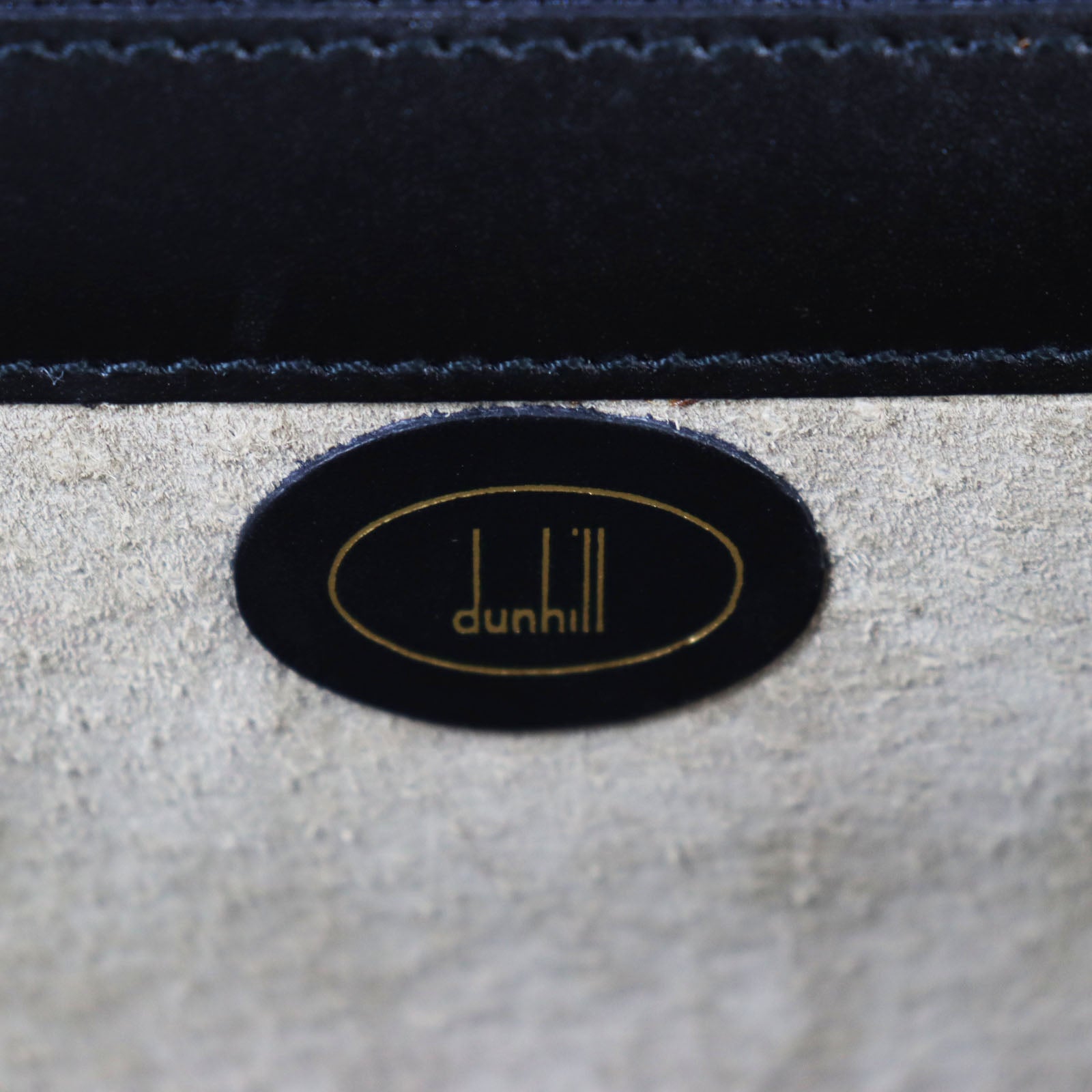 Dunhill Calfskin Leather Briefcase Black