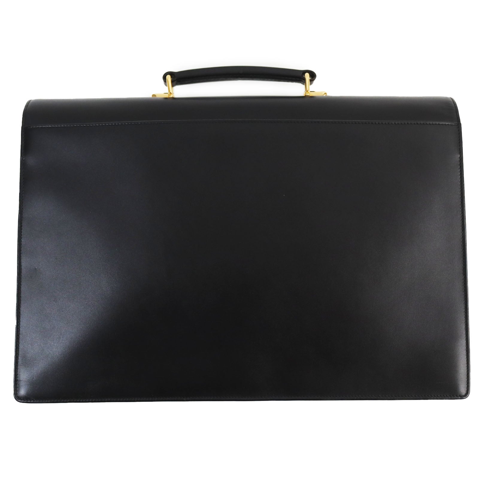 Dunhill Calfskin Leather Briefcase Black