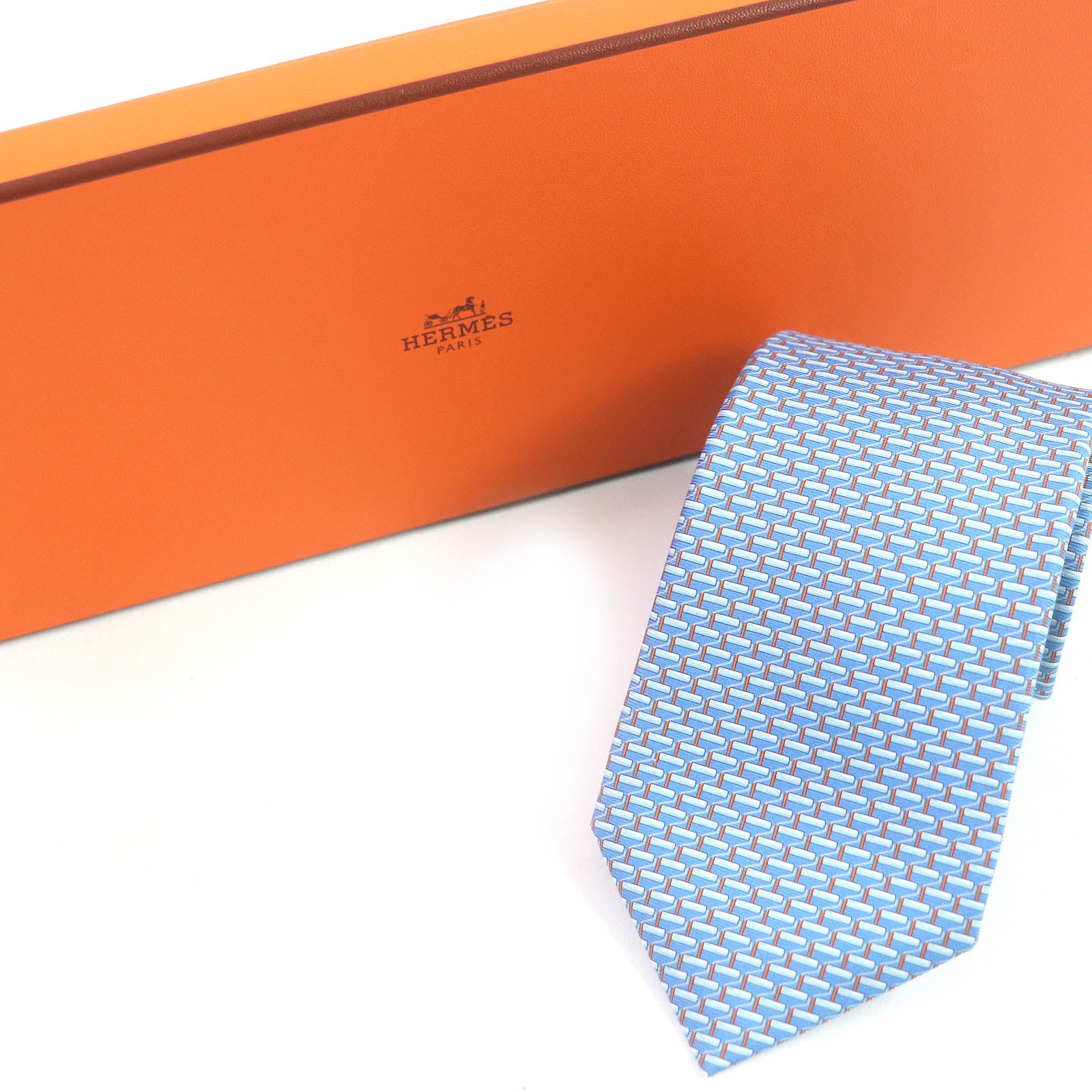 Hermes Silk Roller Paint Pattern Tie