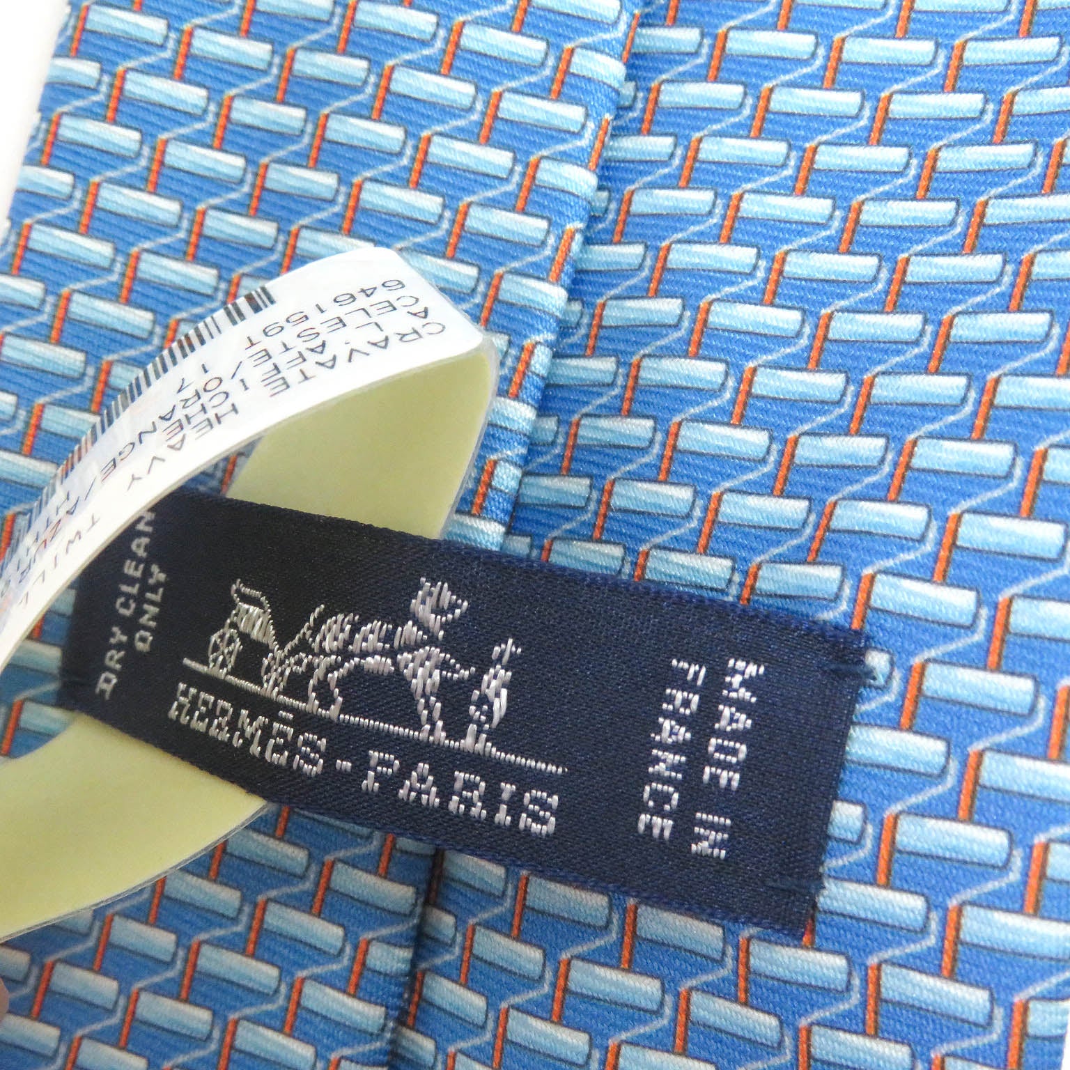 Hermes Silk Roller Paint Pattern Tie