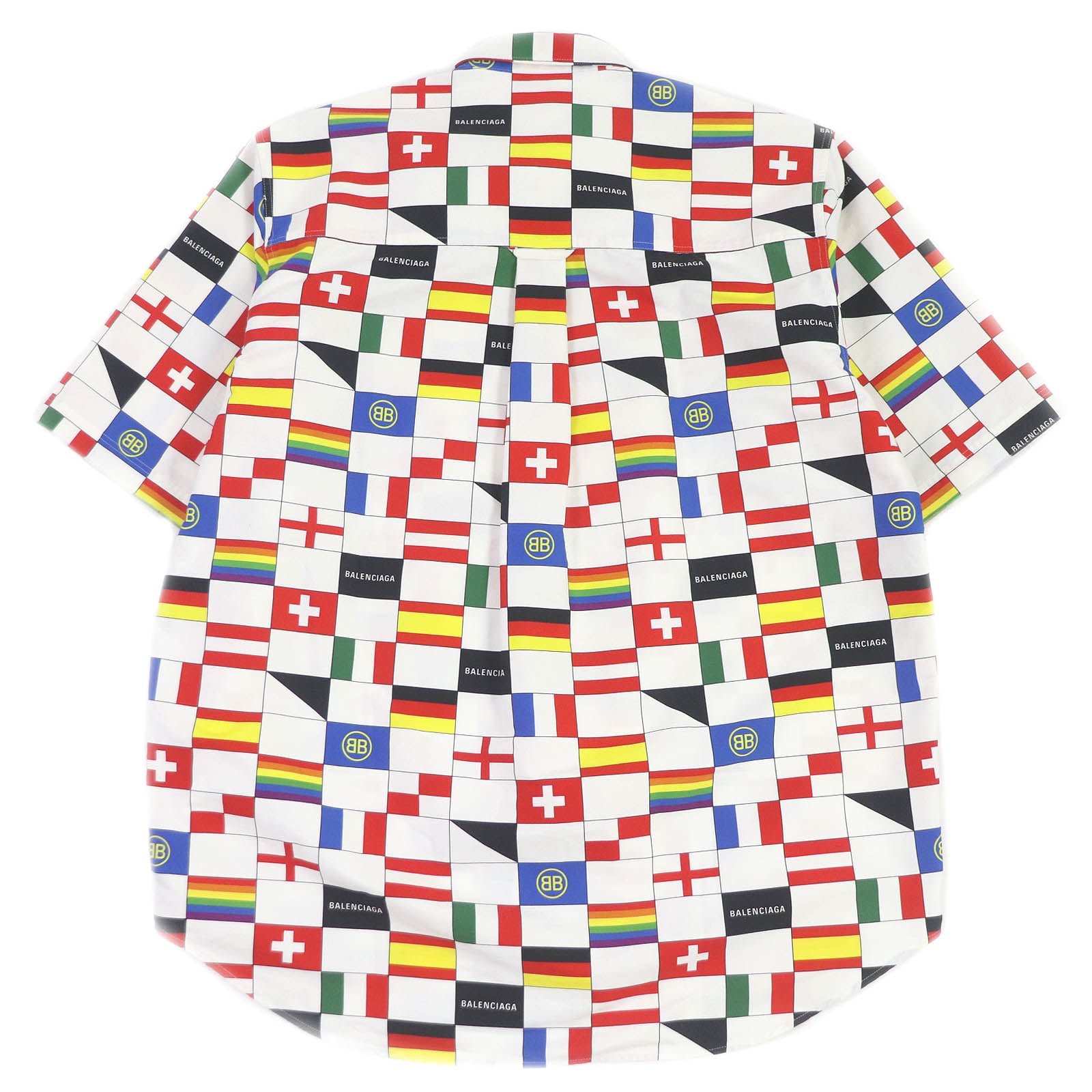 Balenciaga Cotton Flag Print Shirt 38