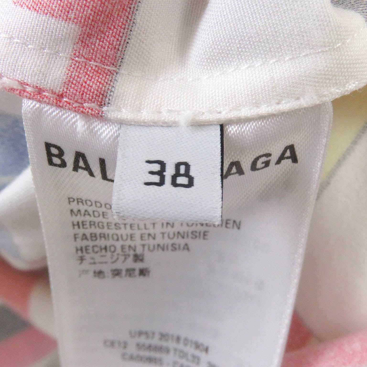 Balenciaga Cotton Flag Print Shirt 38