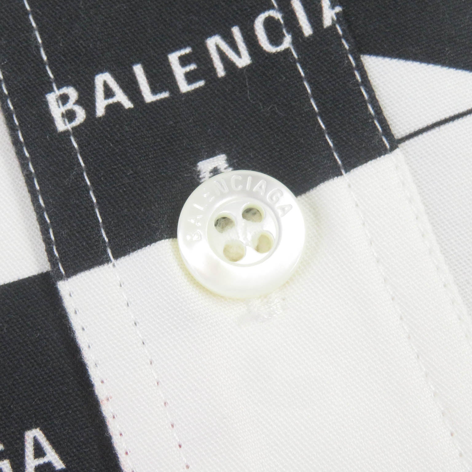 Balenciaga Cotton Flag Print Shirt 38