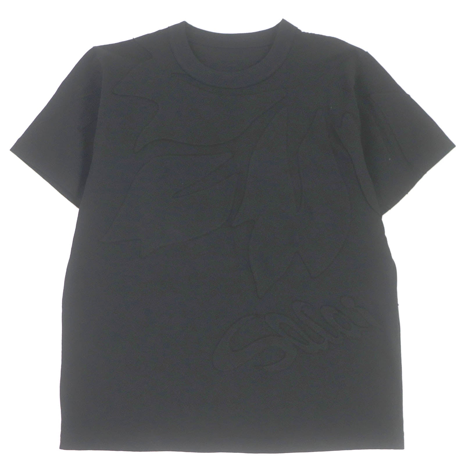 Sacai Floral Embroidered Cotton T-shirt Black