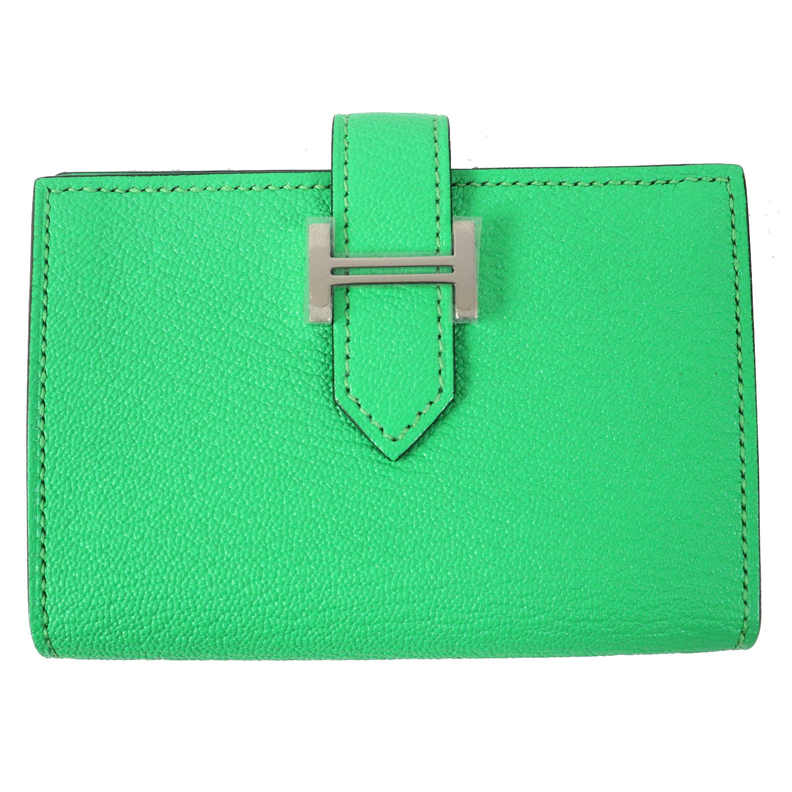 Hermes Chevre Mysore Bifold Wallet Card Case