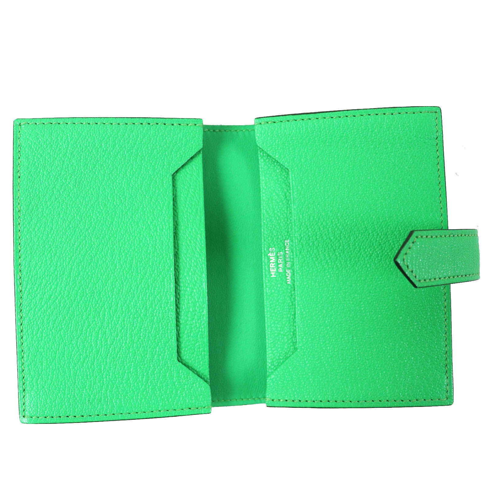 Hermes Chevre Mysore Bifold Wallet Card Case