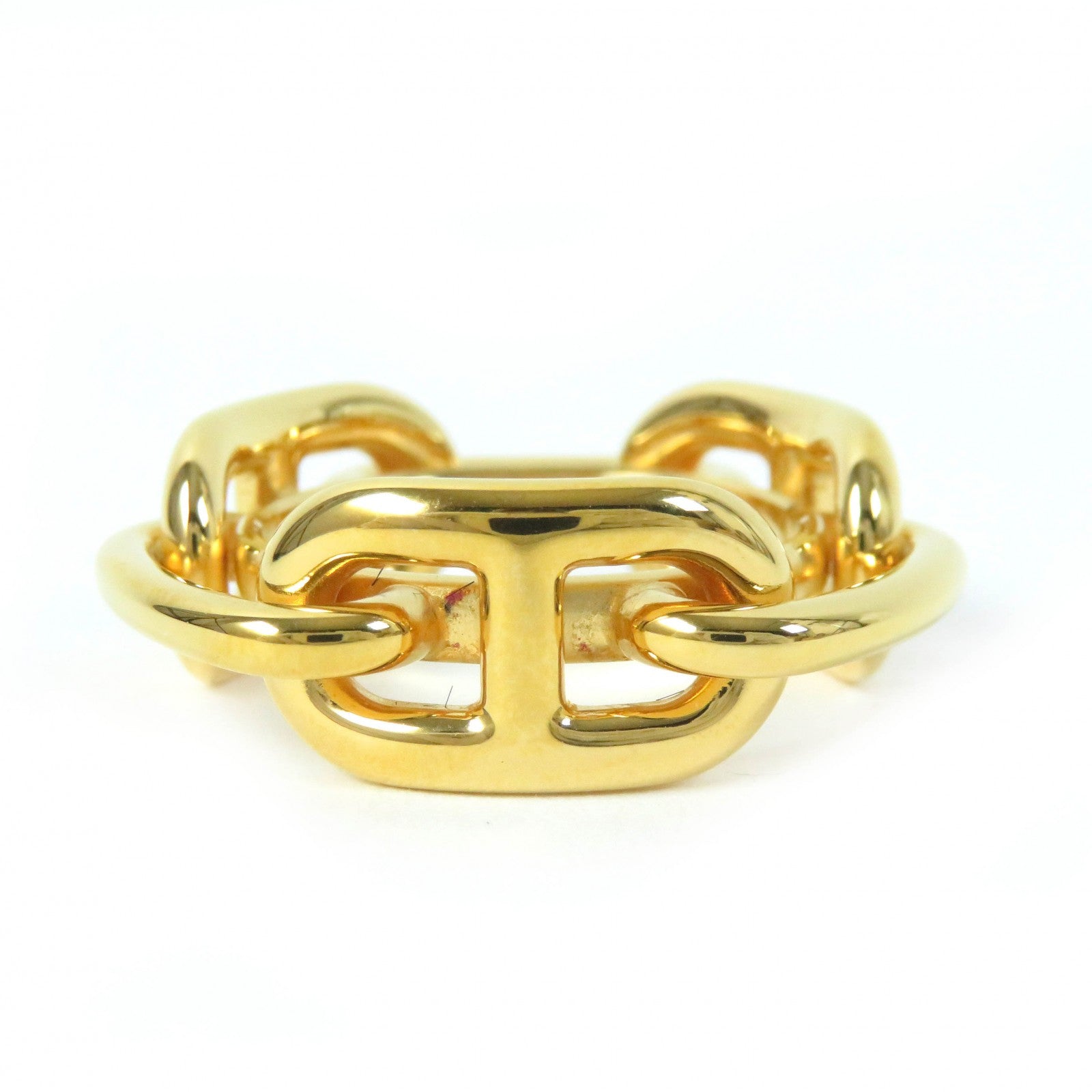 Hermes Gold Plated Scarf Ring