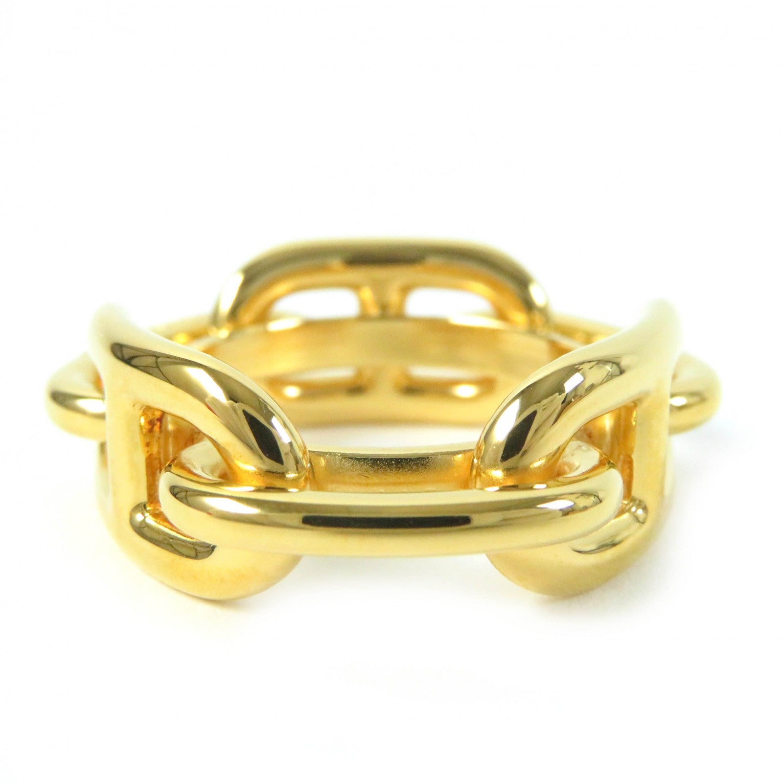 Hermes Gold Plated Scarf Ring