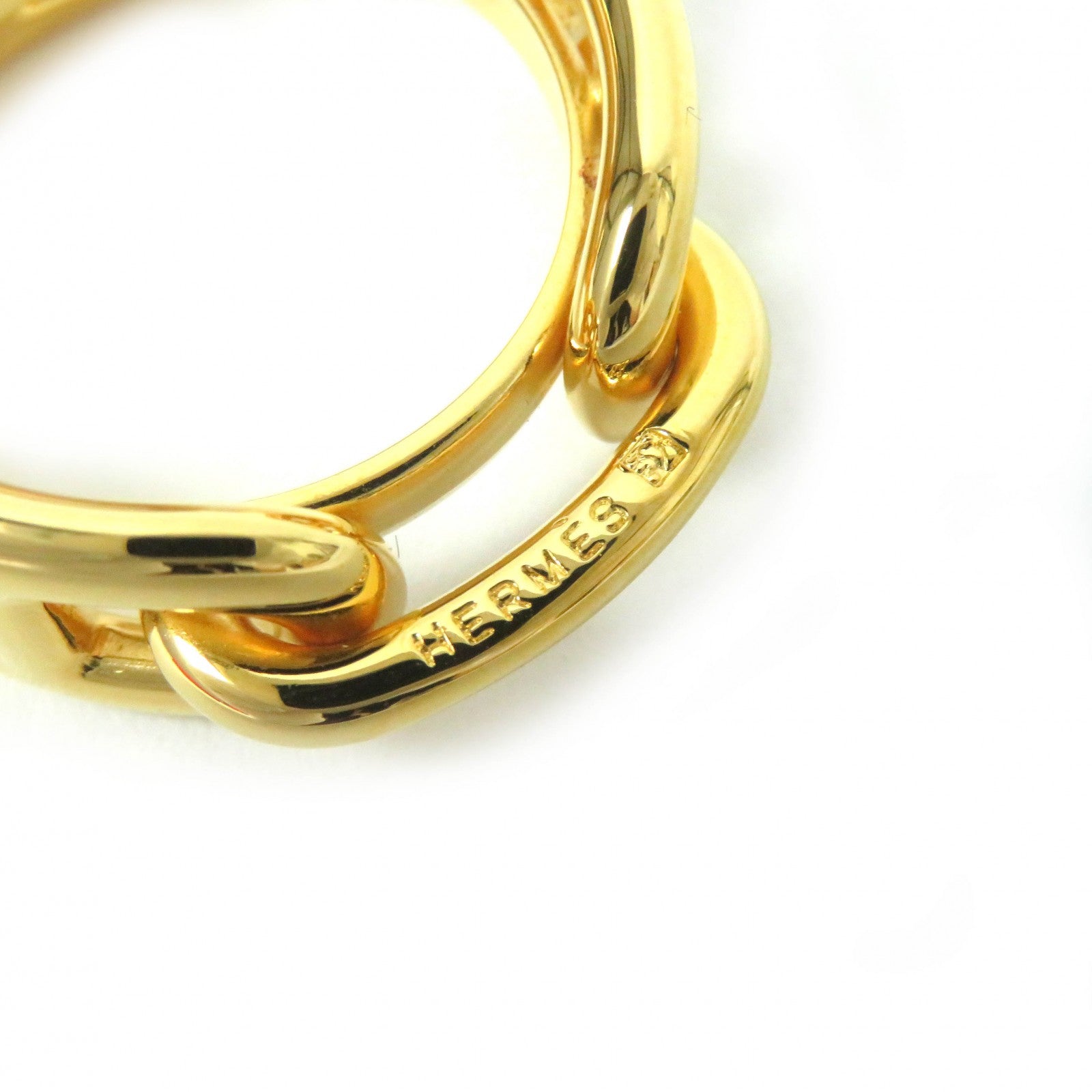 Hermes Gold Plated Scarf Ring