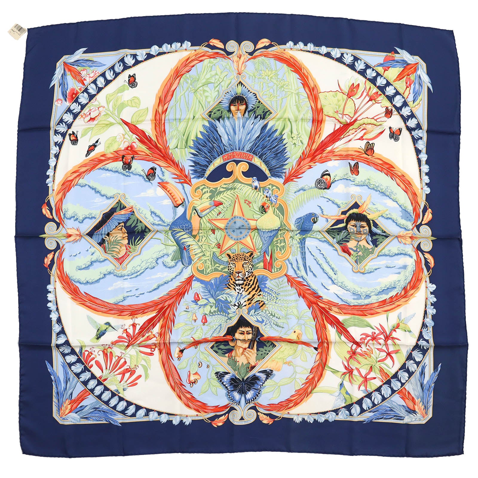 HERMES Calle 90 Amazonia Silk Scarf