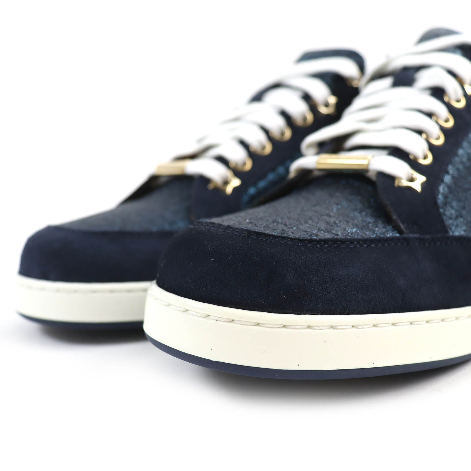 Jimmy Choo Suede Glitter Sneakers Navy 38